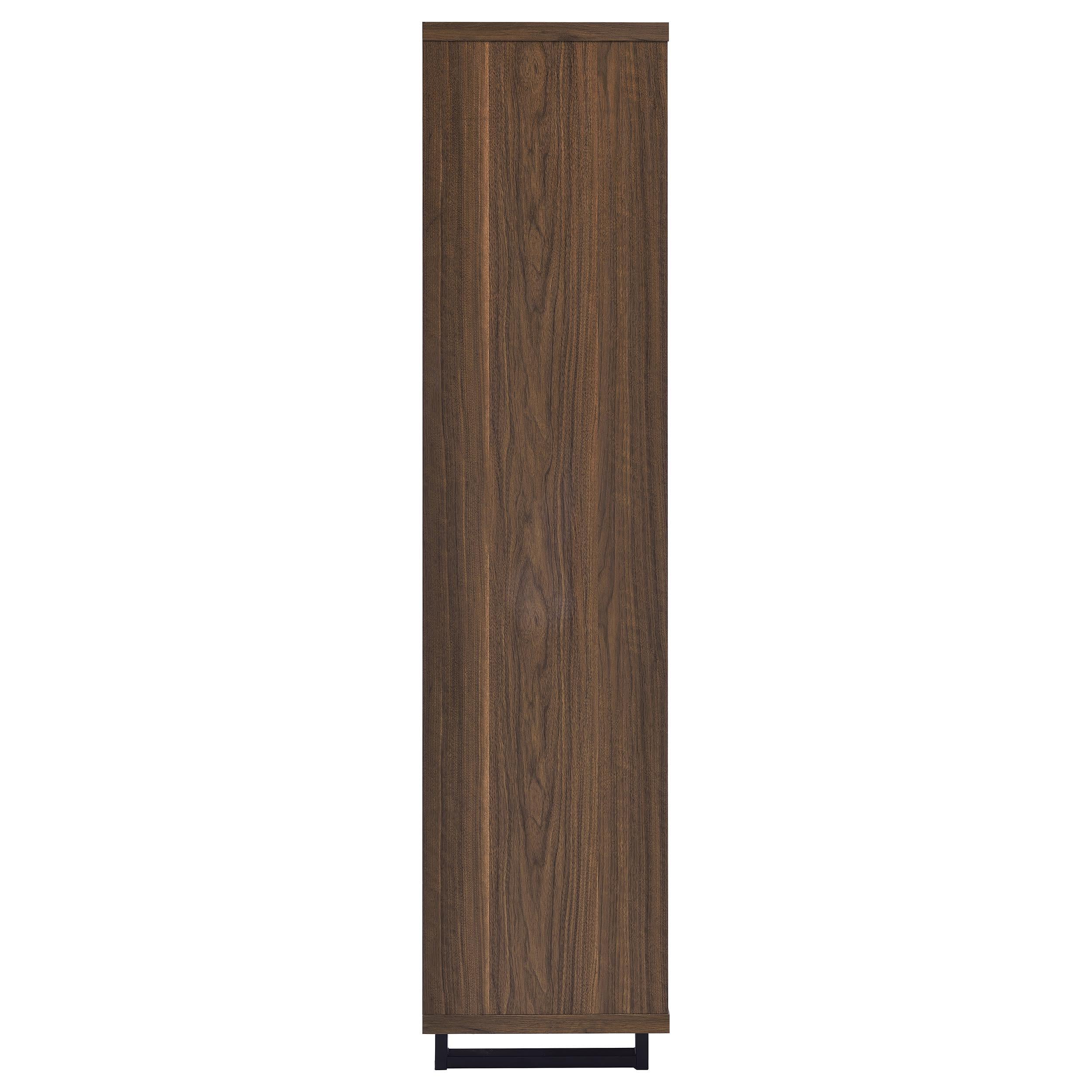  Coaster Furniture Maddox 801863 71-inch 3-shelf Cabinet Bookcase - Walnut IMAGE 9