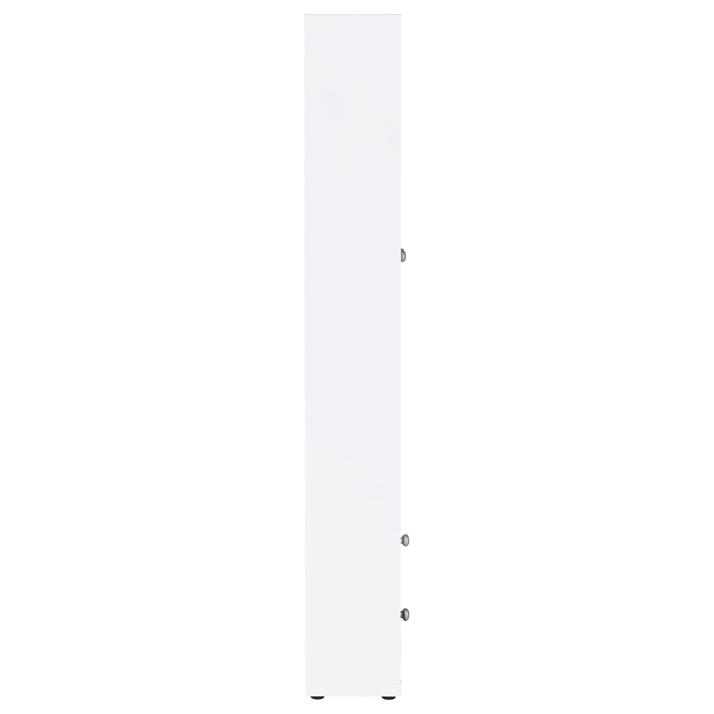  Coaster Furniture Hawthorne 953477 4-shelf Glass Door Tall Cabinet with Drawers - White IMAGE 8