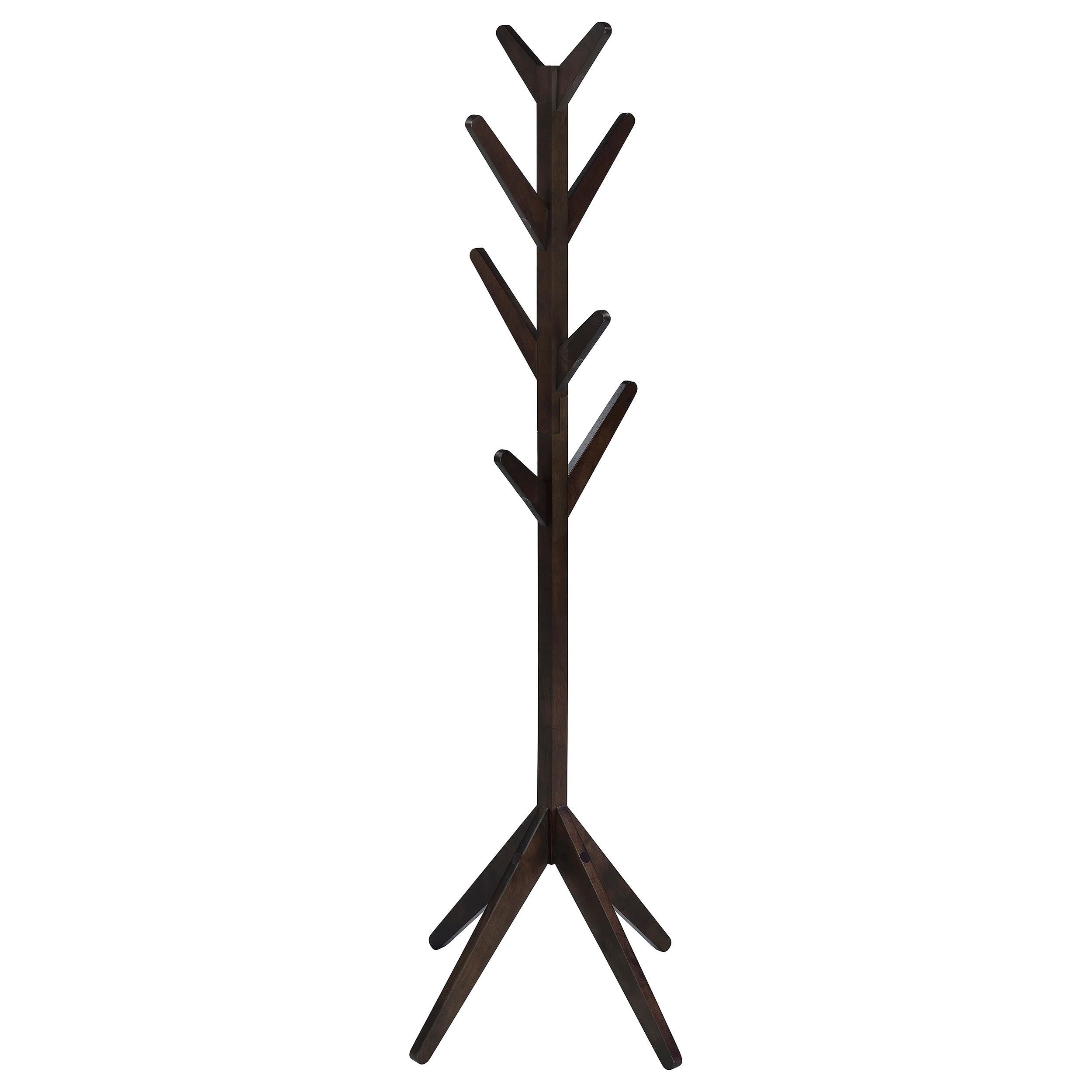  Coaster Furniture Margaret 983273 Solid Wood Coat Rack Clothing Hanger - Cappuccino IMAGE 1