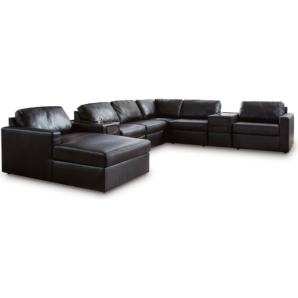 Signature Design by Ashley ModMax II 74305S47 8 pc Sectional with Chaise and Audio Consoles