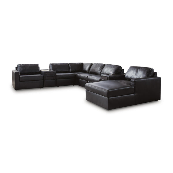 Signature Design by Ashley ModMax II 74305S48 8 pc Sectional with Chaise and Audio Consoles