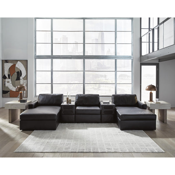 Signature Design by Ashley ModMax II 74305S49 5 pc Double Chaise Sectional with Audio Consoles