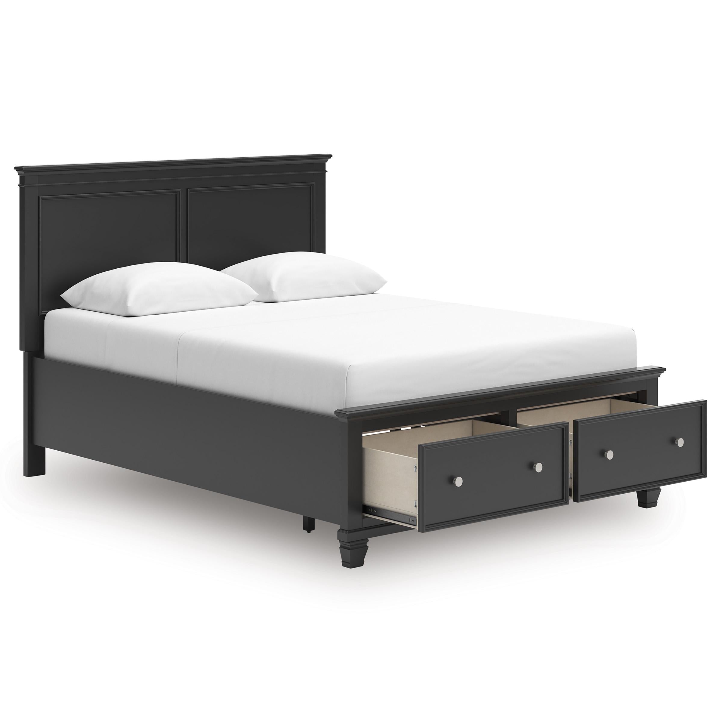  Size_Queen --  Lanolee B687B17 Queen Panel Storage Bed IMAGE 2
