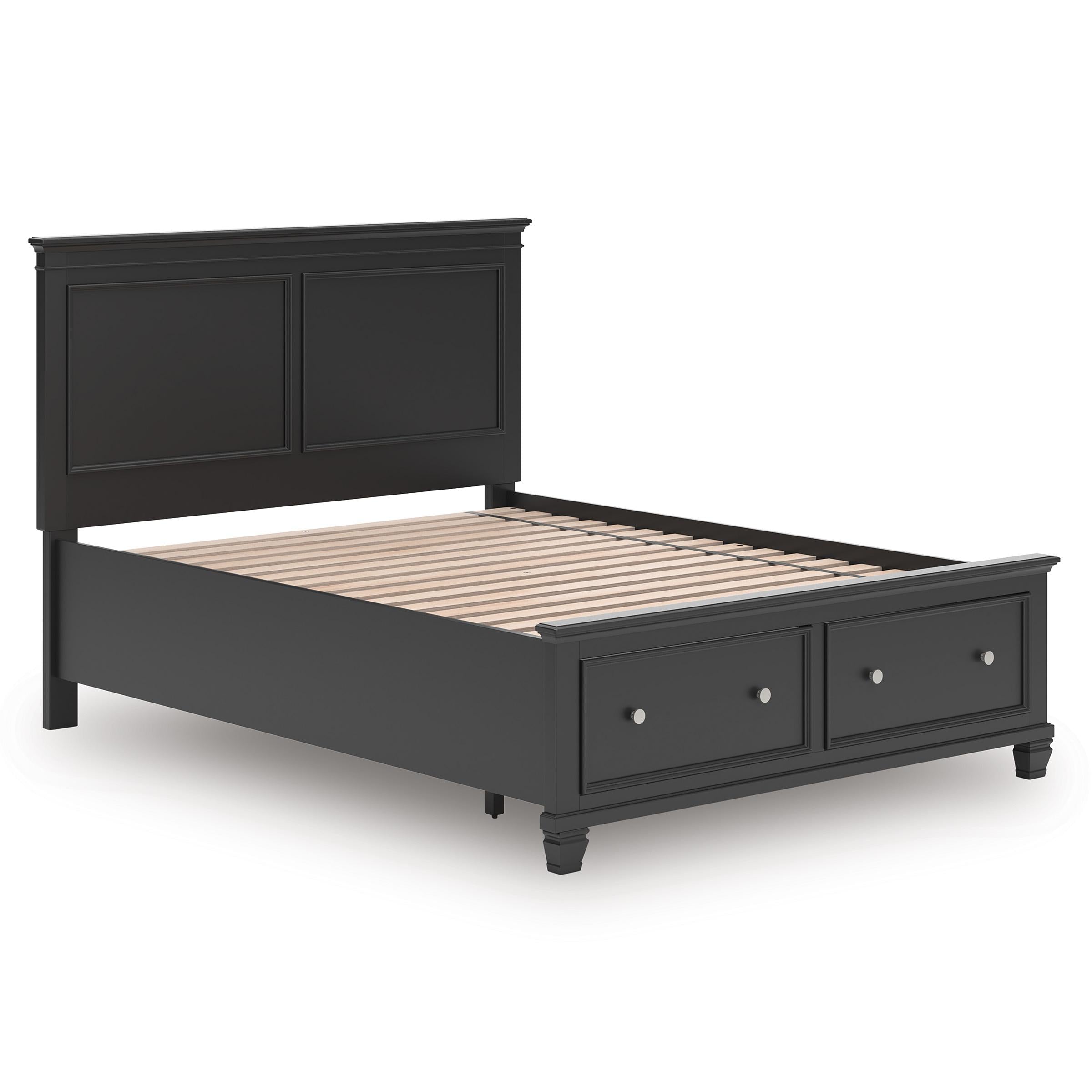  Size_Queen --  Lanolee B687B17 Queen Panel Storage Bed IMAGE 6