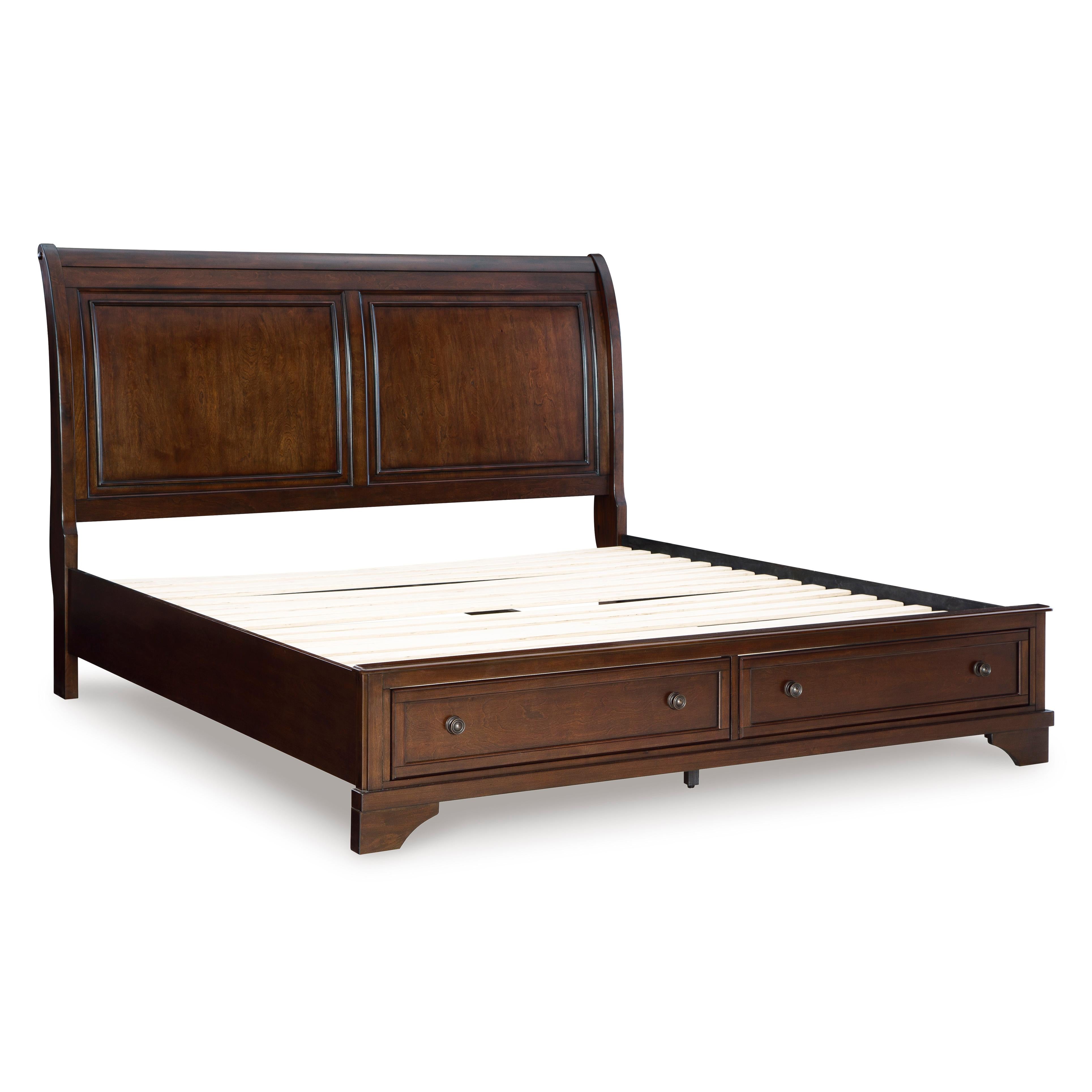  Size_Queen --  Signature Design by Ashley Trellington Sleigh Bed with Storage IMAGE 4