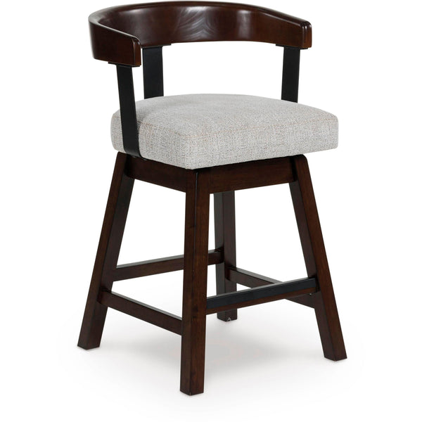 Signature Design by Ashley Haddigan D596-224 Upholstered Swivel Barstool