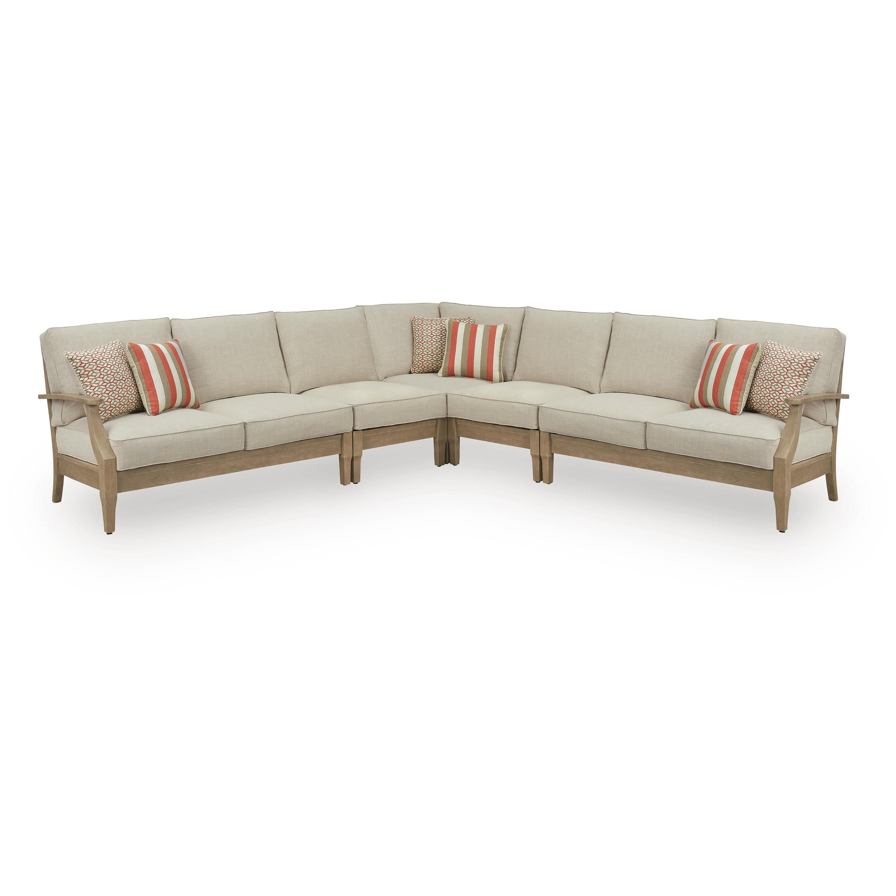  Signature Design by Ashley Clare View P801P12 5 pc Outdoor Sectional IMAGE 1