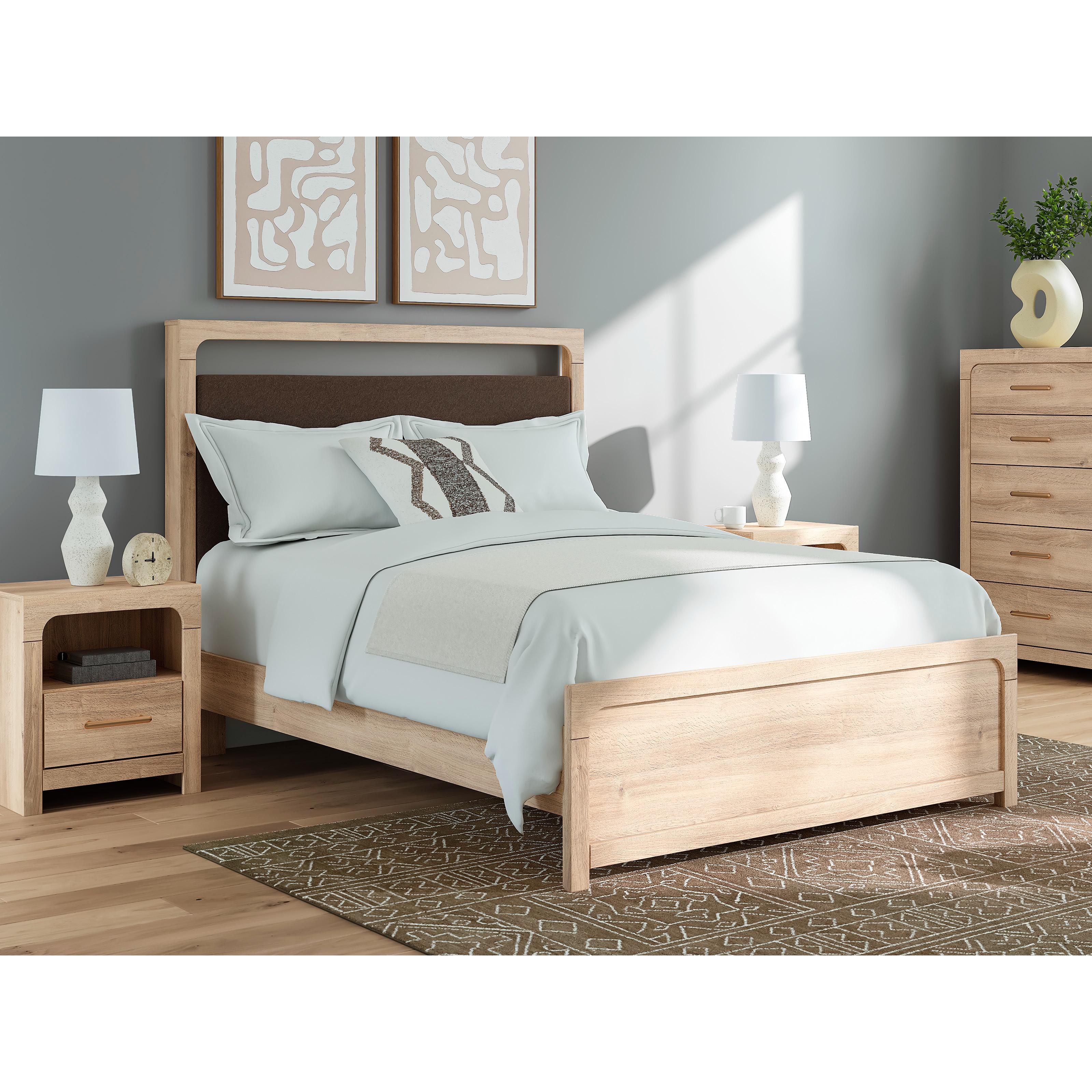  Size_Queen --  Signature Design by Ashley Kinlanni Upholstered Platform Bed IMAGE 7