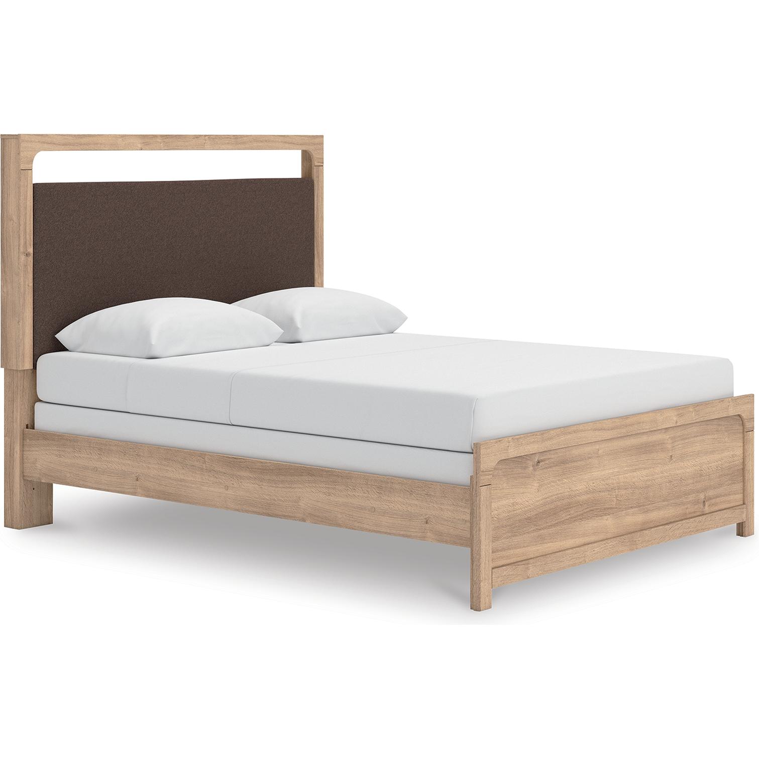  Size_Queen --  Signature Design by Ashley Kinlanni Upholstered Panel Bed IMAGE 1