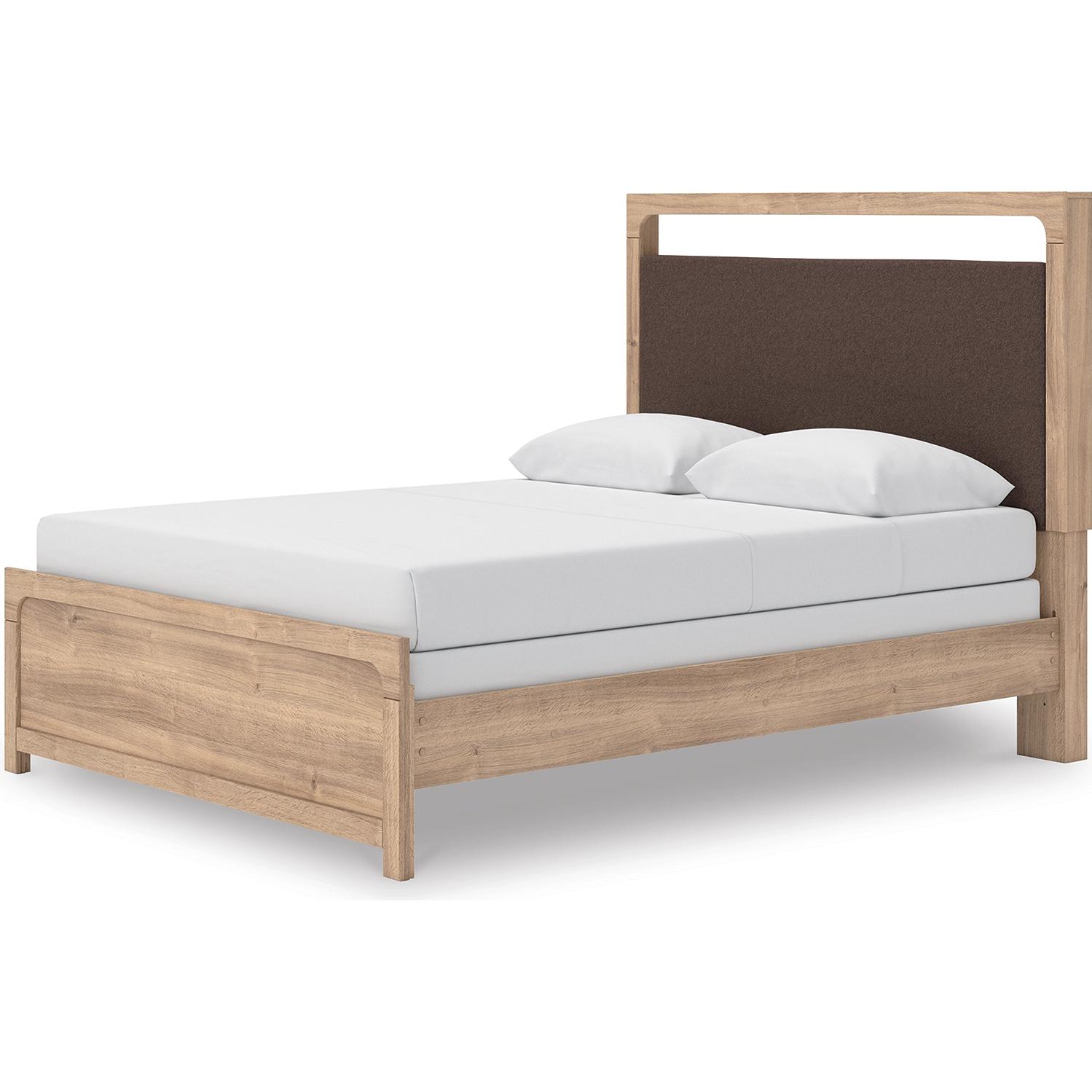  Size_Queen --  Signature Design by Ashley Kinlanni Upholstered Panel Bed IMAGE 4