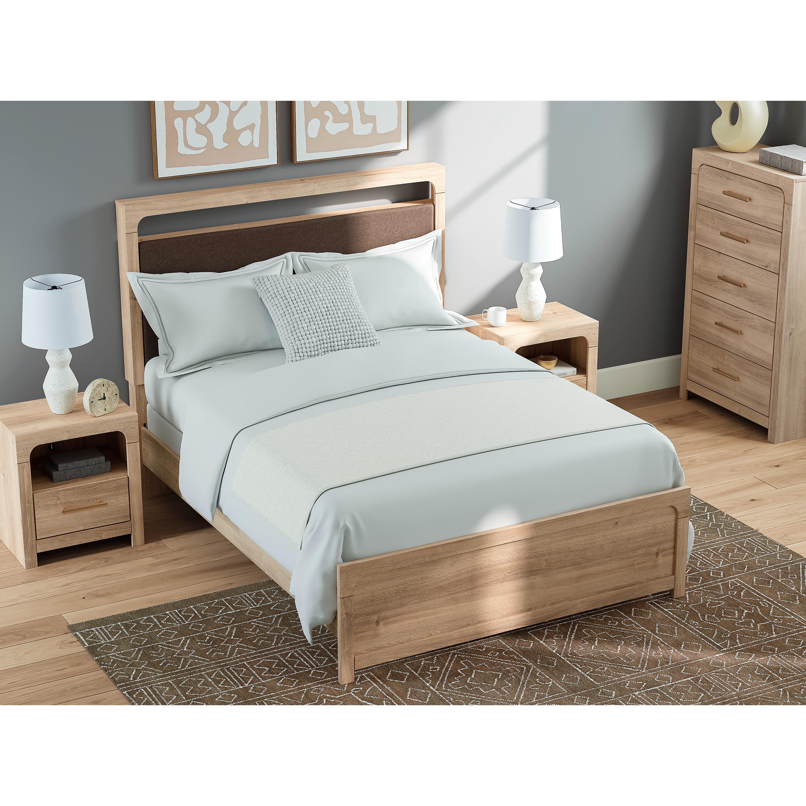  Size_Queen --  Signature Design by Ashley Kinlanni Upholstered Panel Bed IMAGE 8