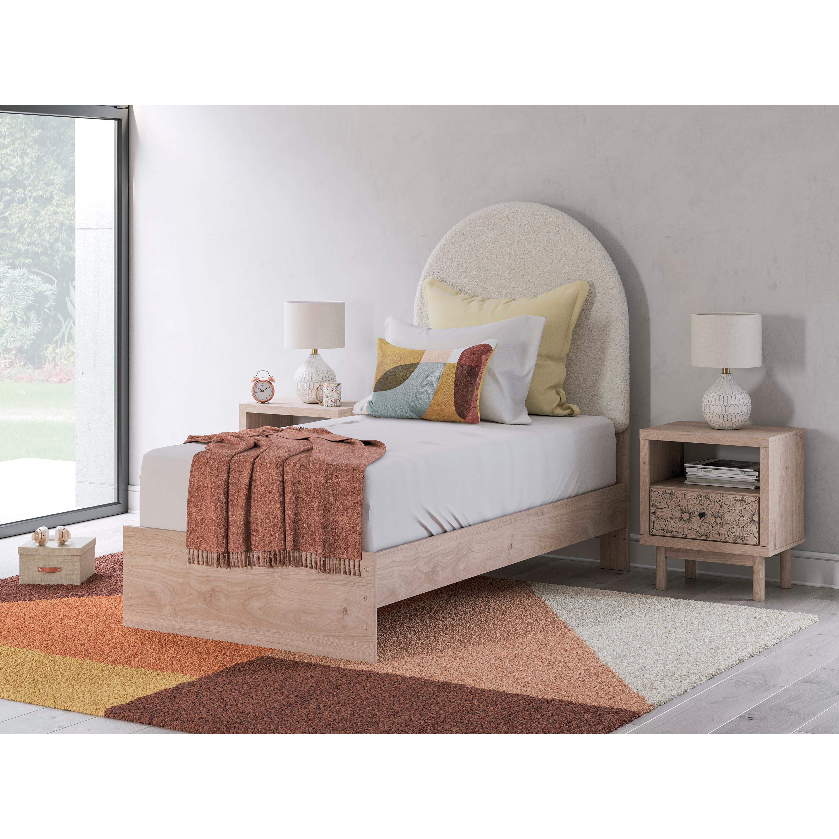  Size_Twin --  Signature Design by Ashley Arloster Upholstered Panel Bed IMAGE 7