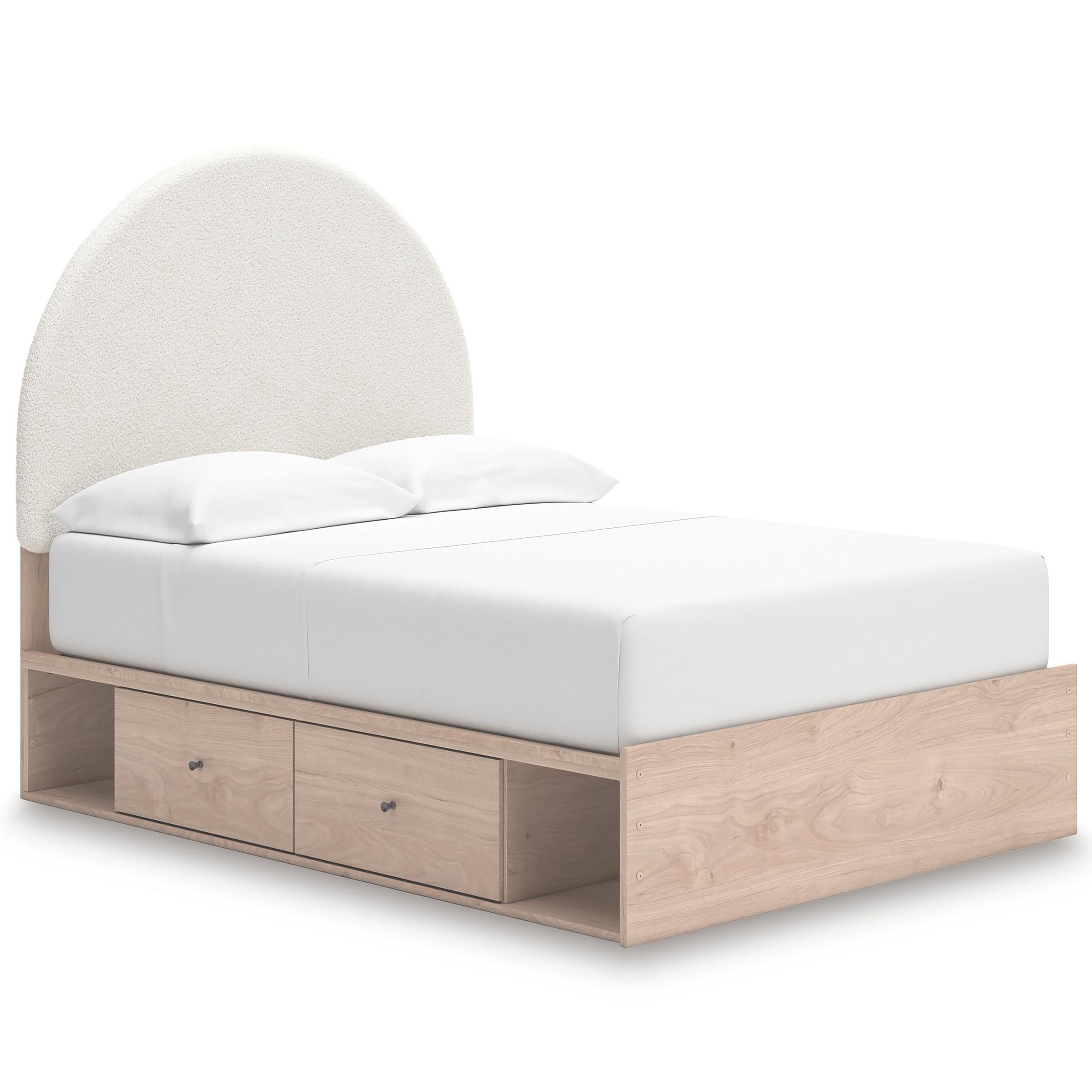  Size_Full --  Arloster PCB1566B5 Full Upholstered Panel Bed with Storage IMAGE 1