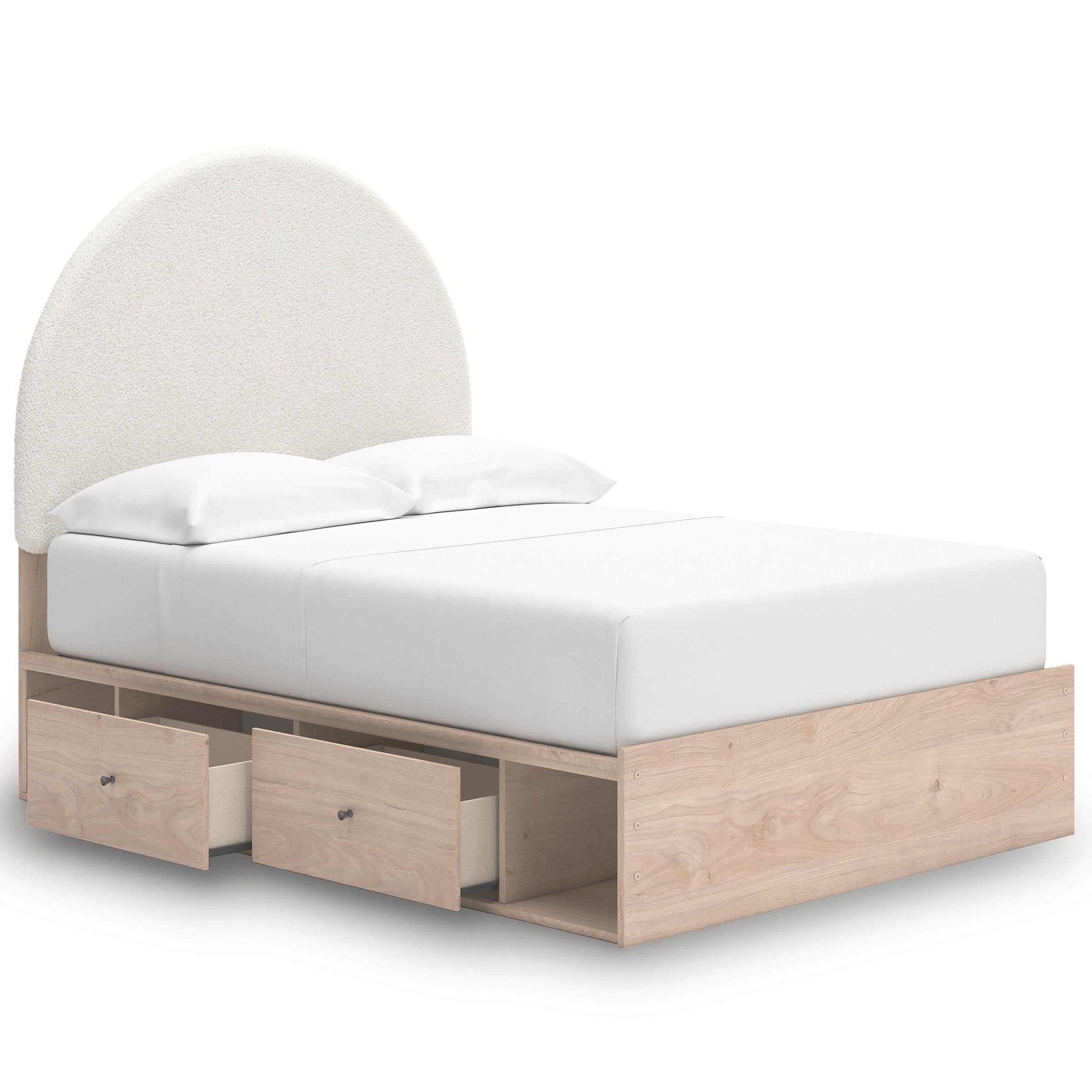  Size_Full --  Arloster PCB1566B5 Full Upholstered Panel Bed with Storage IMAGE 2