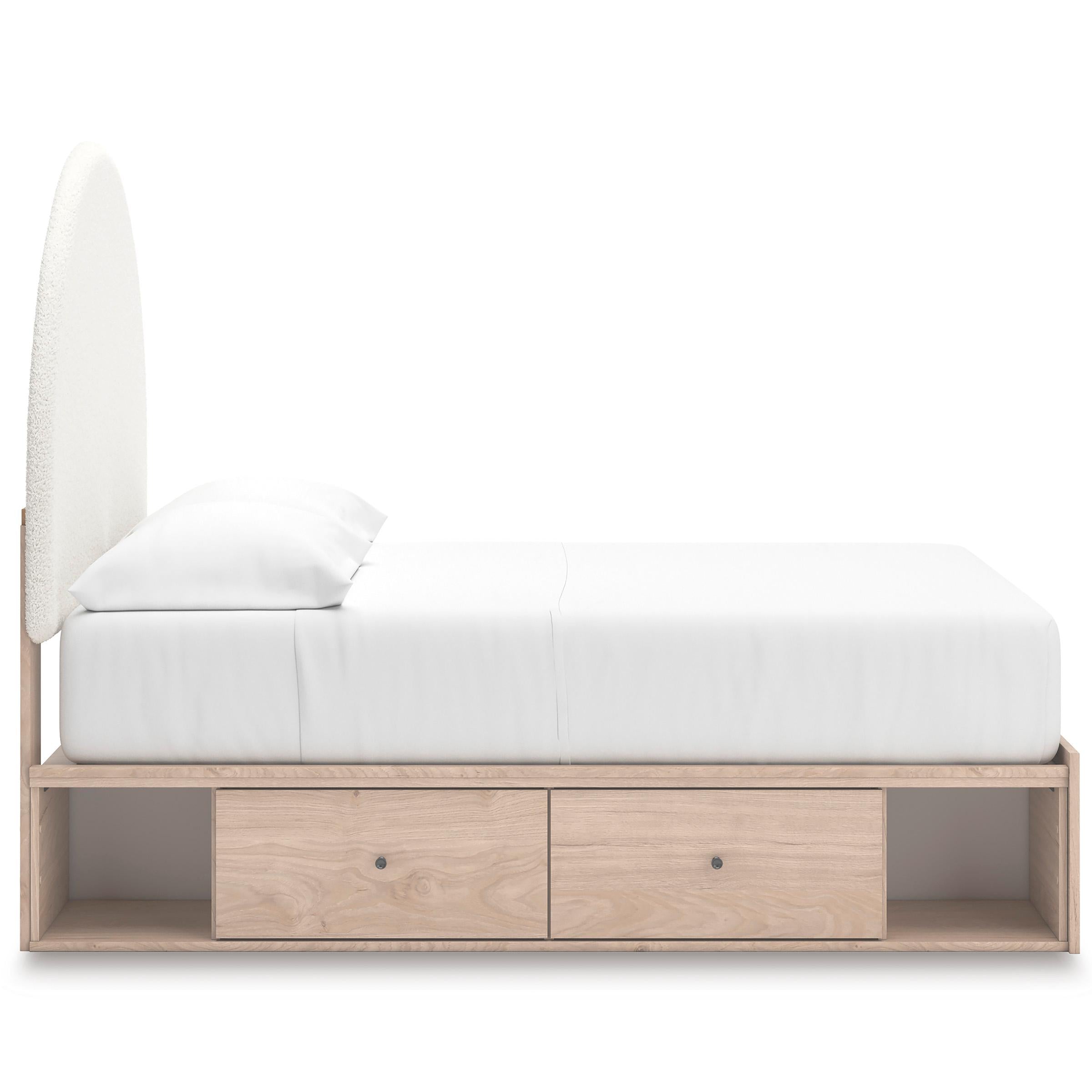  Size_Full --  Arloster PCB1566B5 Full Upholstered Panel Bed with Storage IMAGE 4