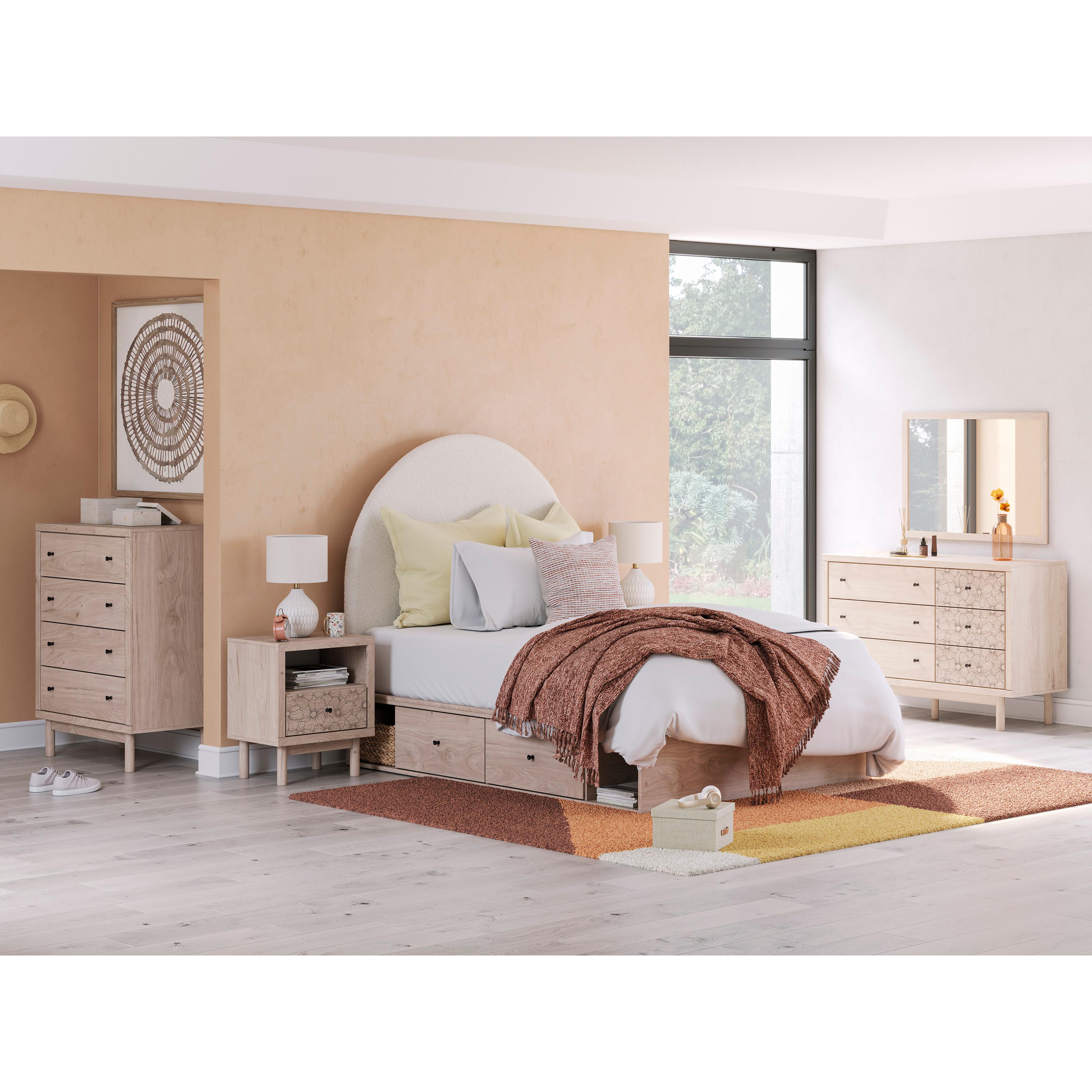  Size_Full --  Arloster PCB1566B5 Full Upholstered Panel Bed with Storage IMAGE 9