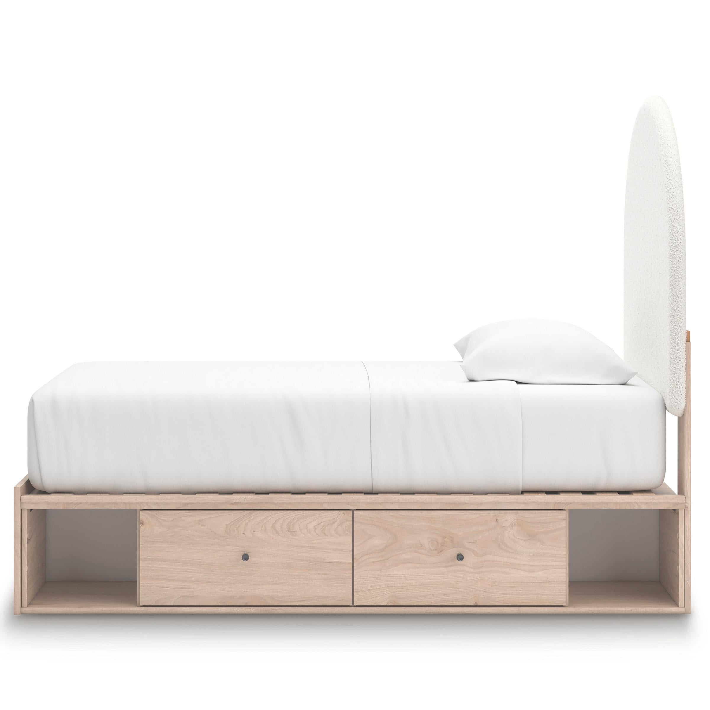  Size_Twin --  Signature Design by Ashley Arloster Upholstered Panel Bed with Storage IMAGE 5