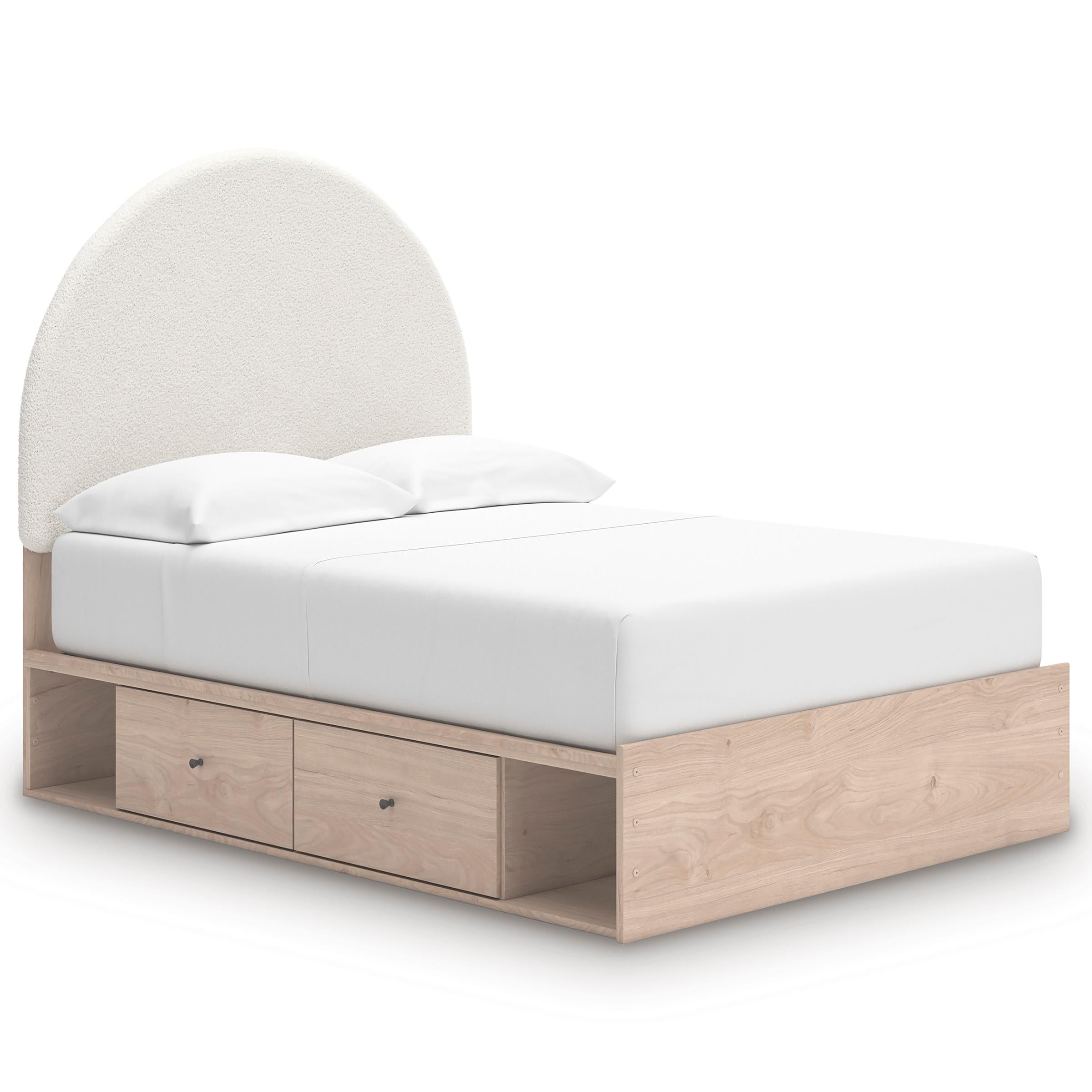  Size_Full --  Arloster PCB1566B7 Full Upholstered Panel Bed with Storage IMAGE 1