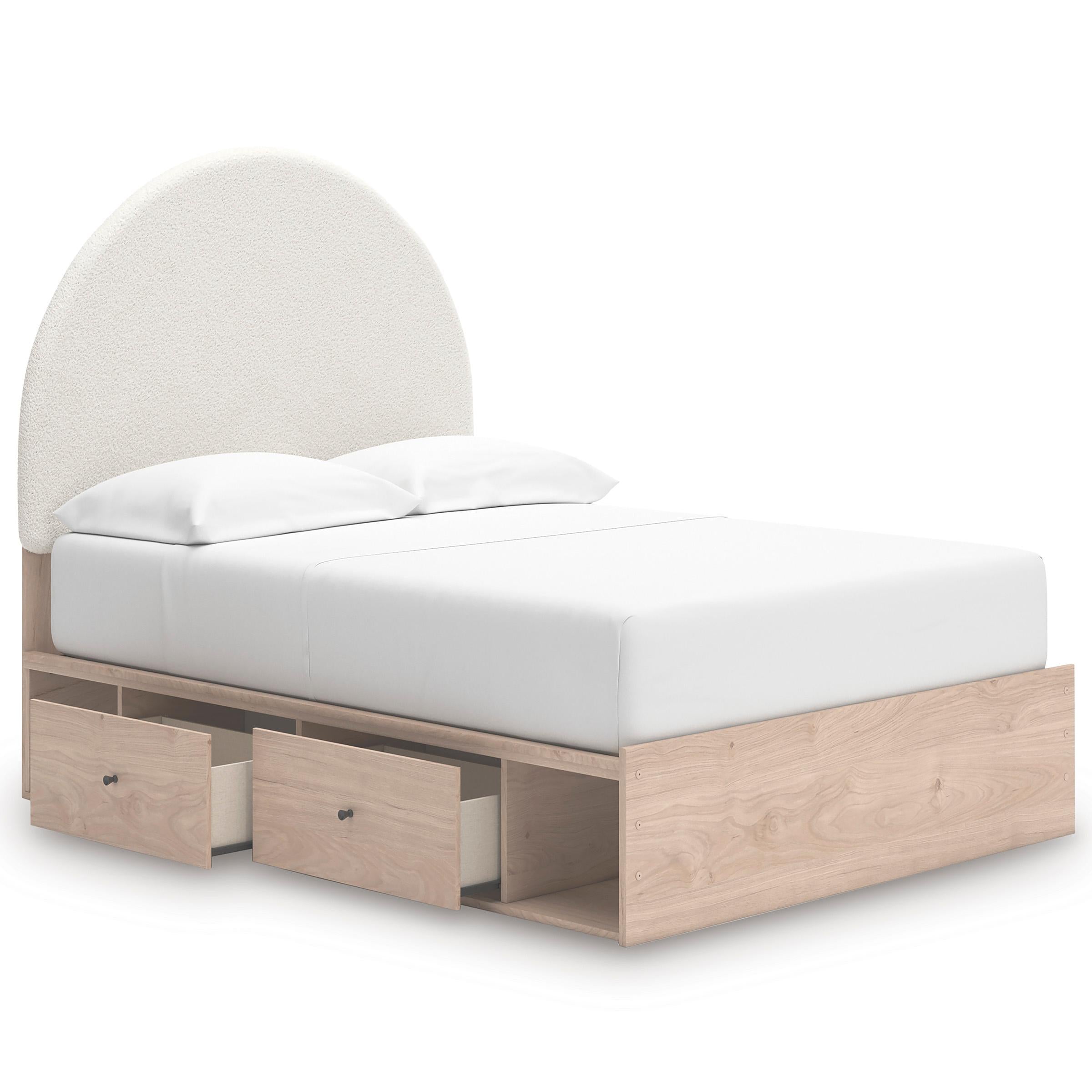  Size_Full --  Arloster PCB1566B7 Full Upholstered Panel Bed with Storage IMAGE 2