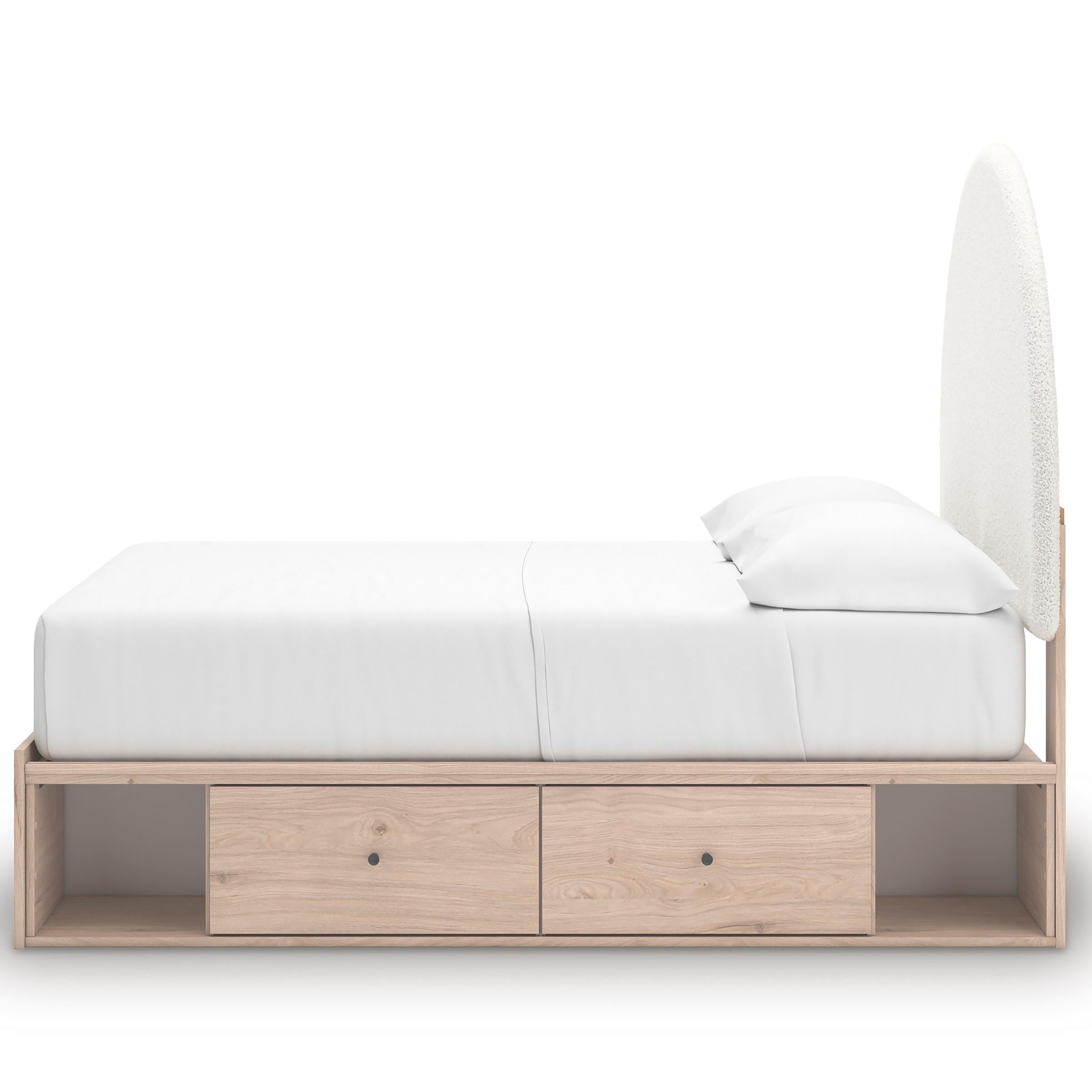  Size_Full --  Arloster PCB1566B7 Full Upholstered Panel Bed with Storage IMAGE 4