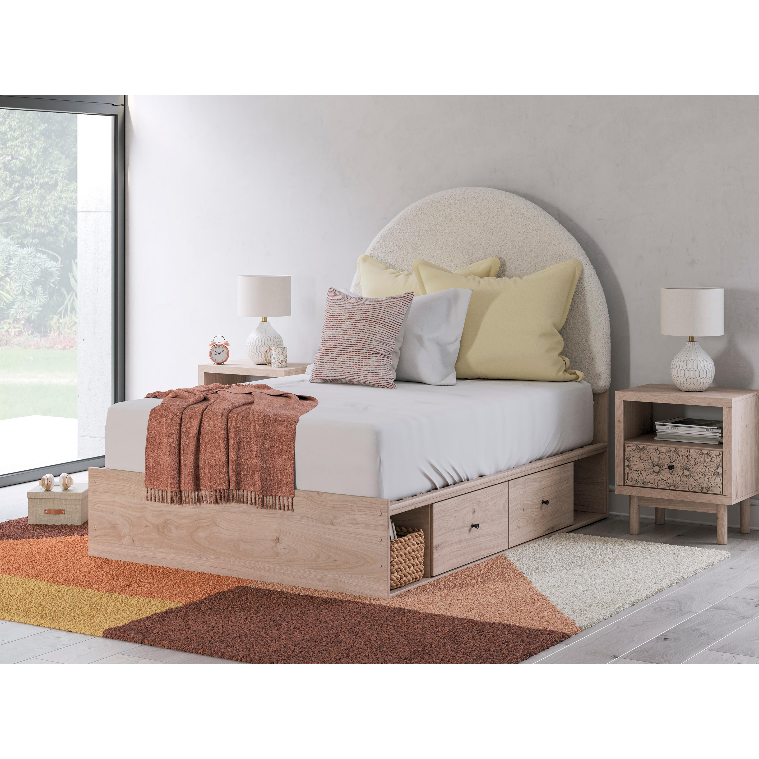  Size_Full --  Arloster PCB1566B7 Full Upholstered Panel Bed with Storage IMAGE 7
