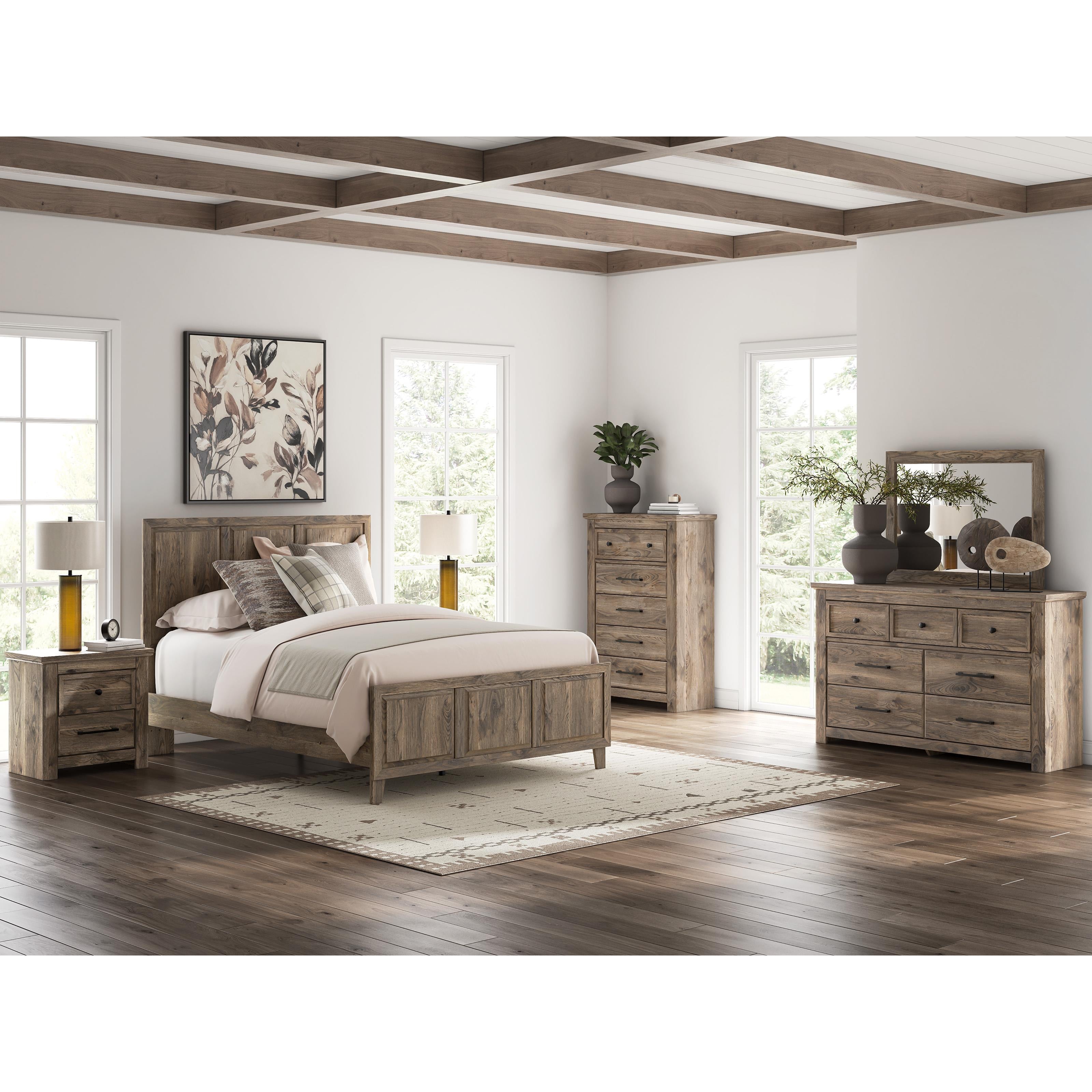  Size_Queen --  Signature Design by Ashley Rusticott Panel Bed IMAGE 8