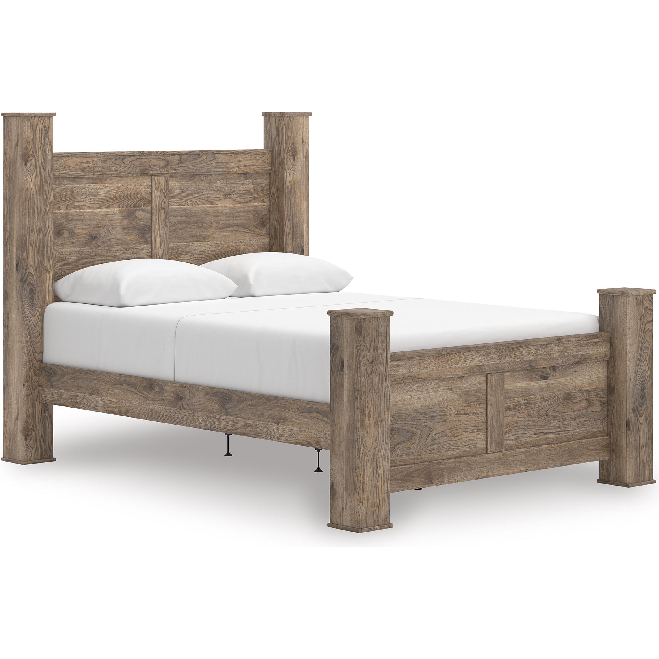  Size_Queen --  Signature Design by Ashley Rusticott Poster Bed IMAGE 1