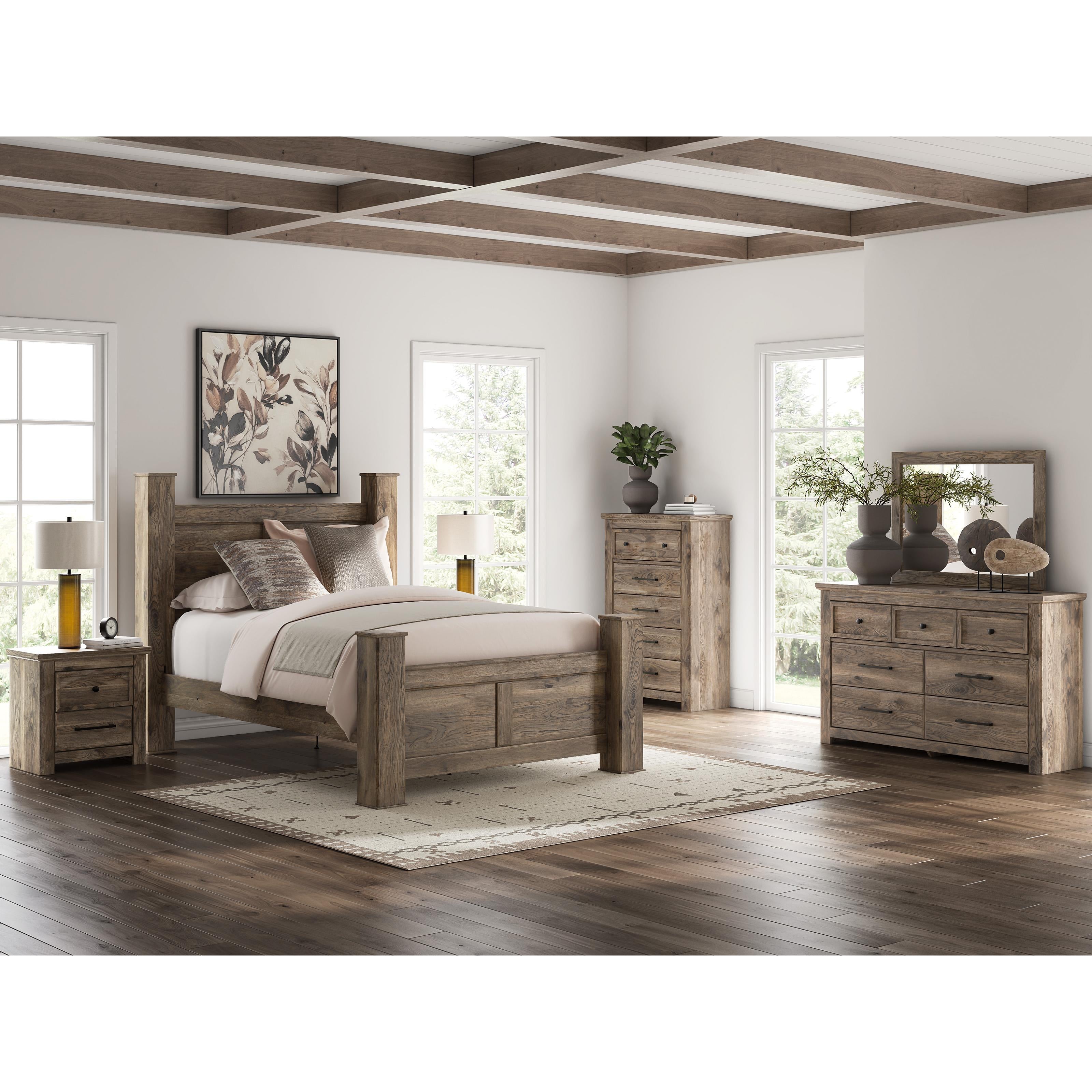  Size_Queen --  Signature Design by Ashley Rusticott Poster Bed IMAGE 8