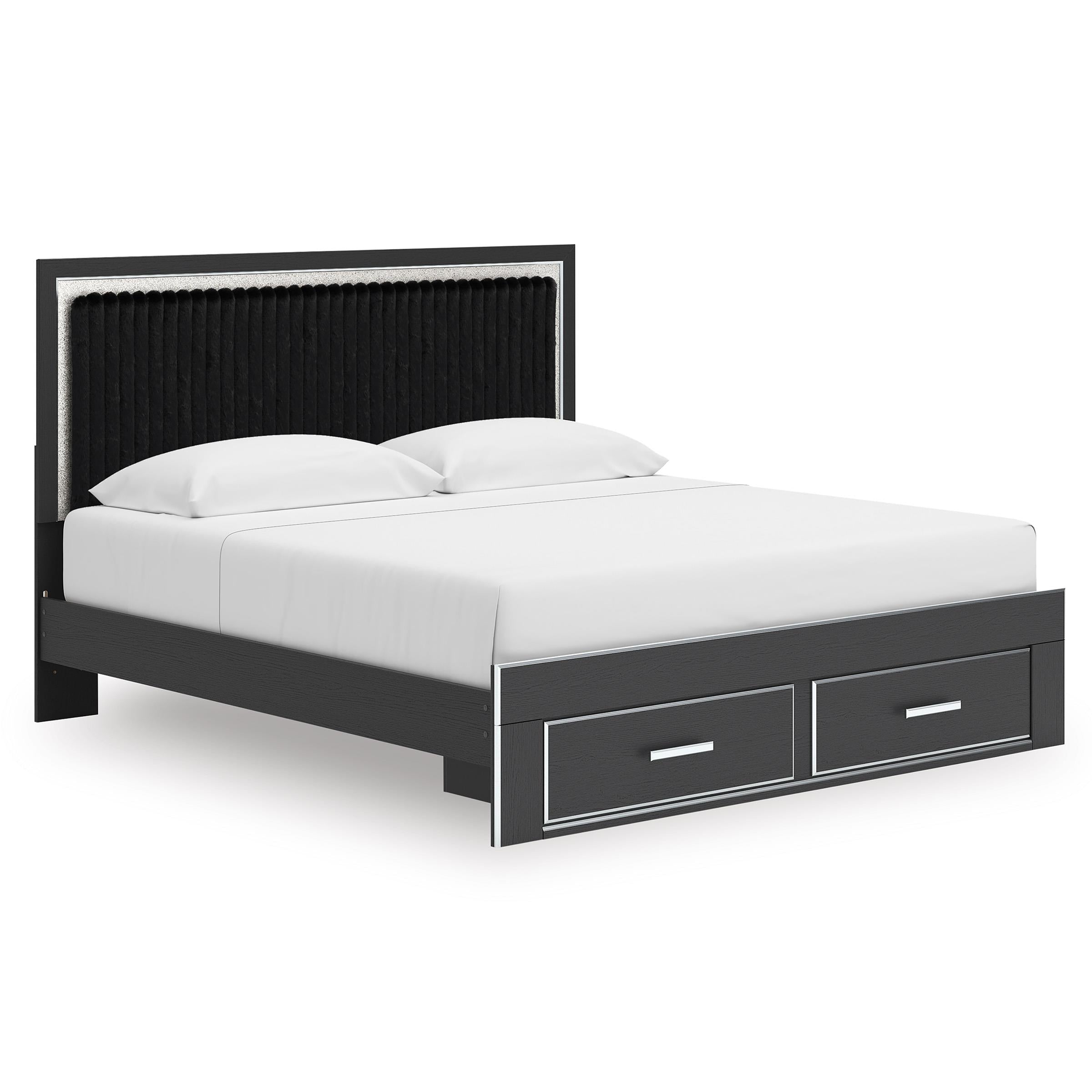  Size_King --  Zuraleus PCB3380B11 King Upholstered Panel Storage Bed IMAGE 1