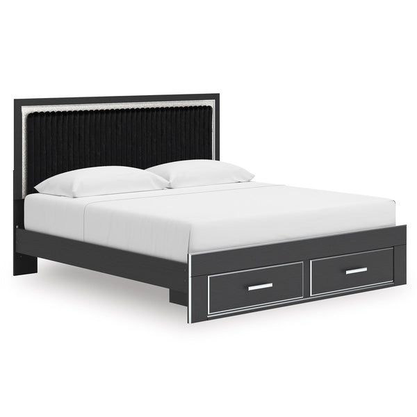 Signature Design by Ashley Zuraleus Upholstered Panel Bed with Storage
