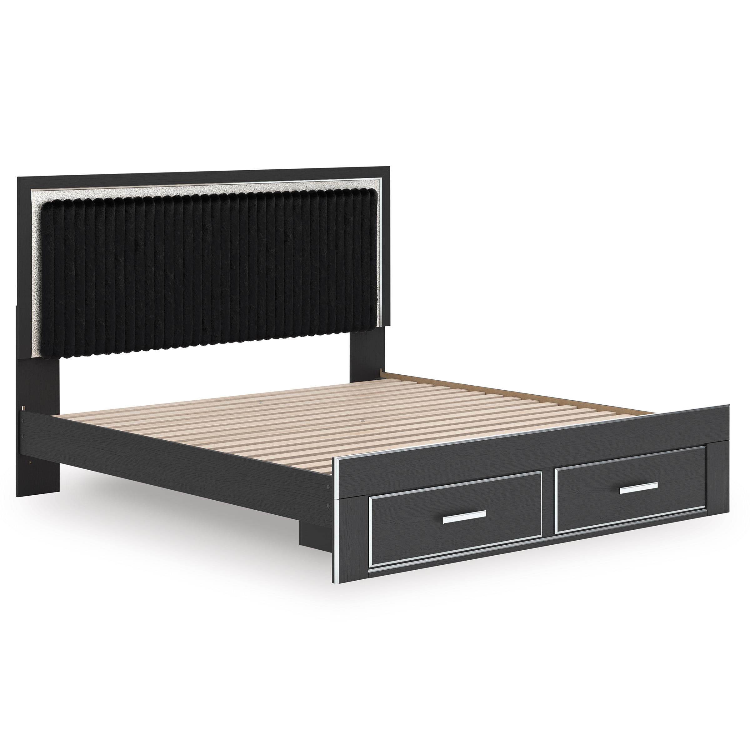  Size_King --  Zuraleus PCB3380B11 King Upholstered Panel Storage Bed IMAGE 6