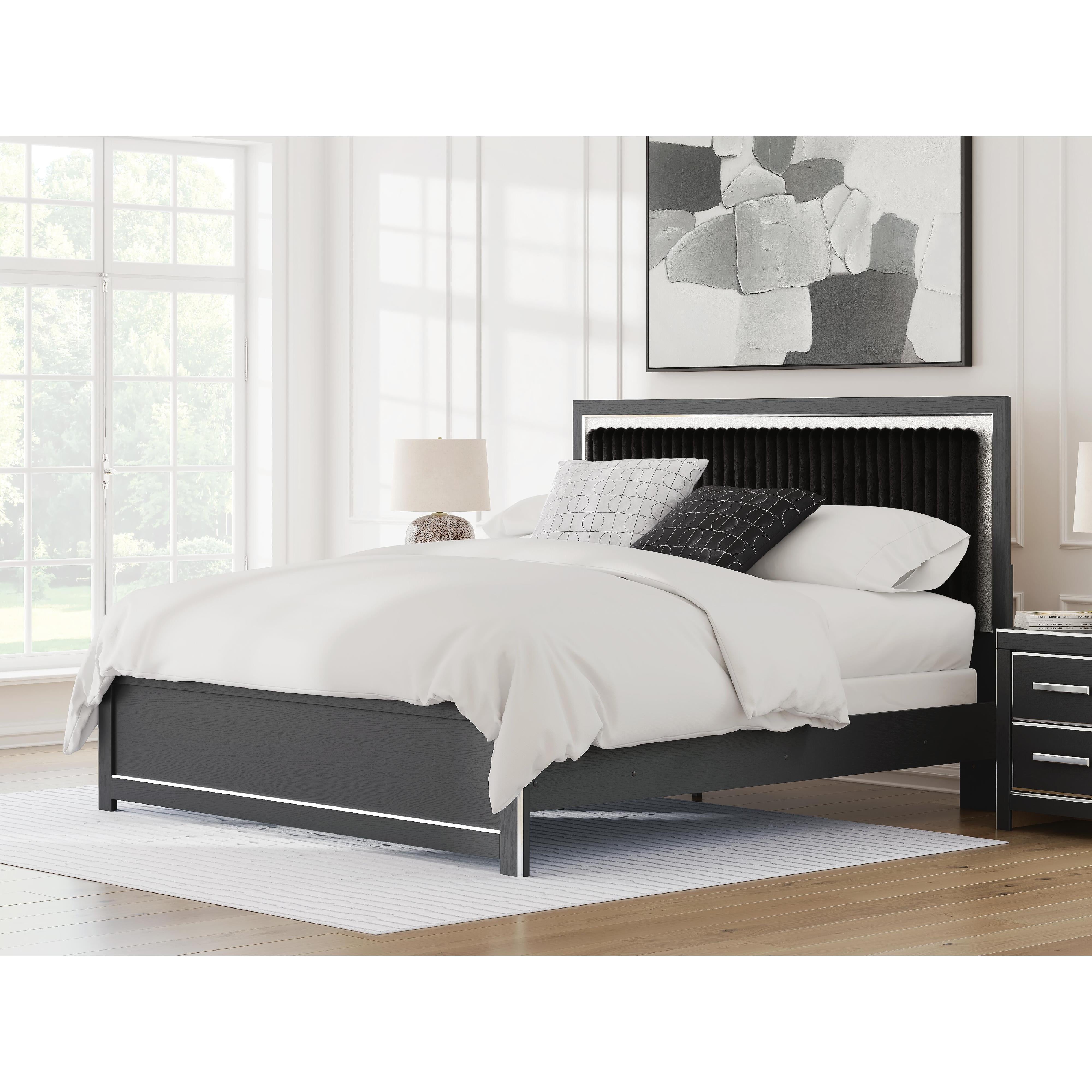  Size_King --  Zuraleus PCB3380B12 King Upholstered Panel Bed IMAGE 2