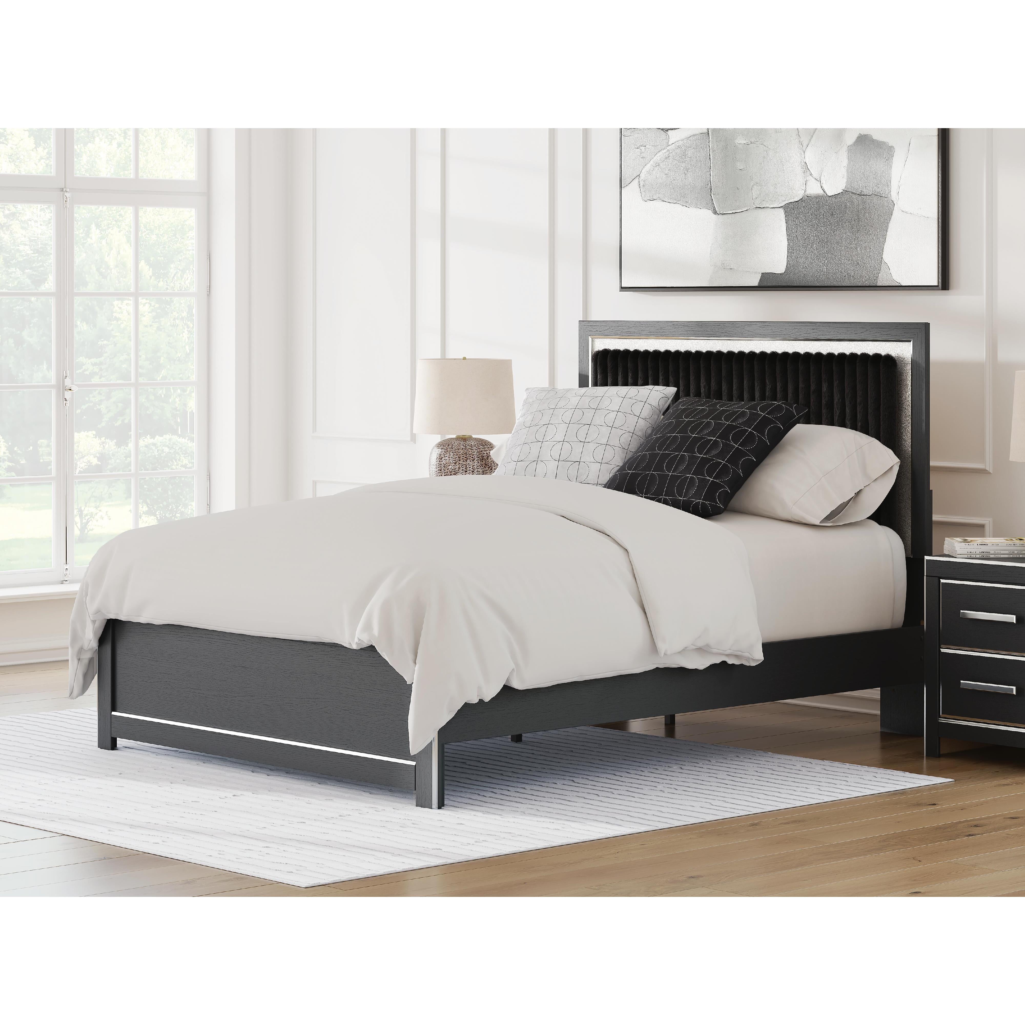  Size_Queen --  Signature Design by Ashley Zuraleus Upholstered Platform Bed IMAGE 2