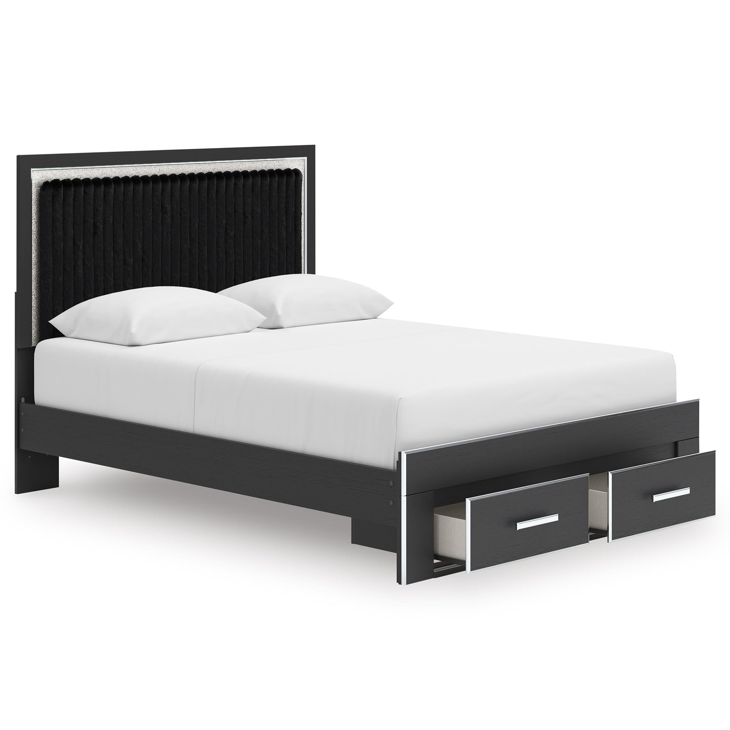  Size_Queen --  Signature Design by Ashley Zuraleus Upholstered Panel Bed with Storage IMAGE 2