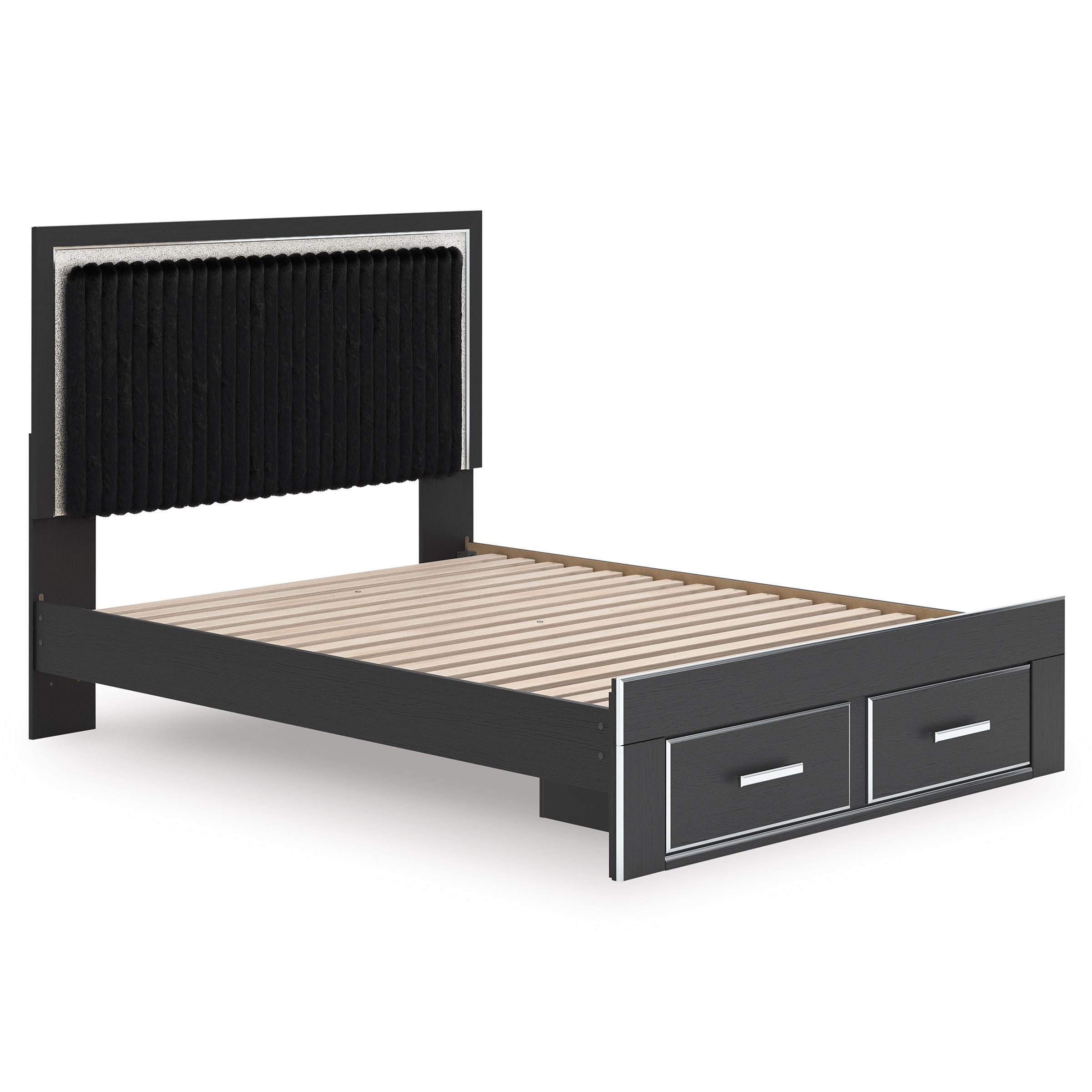  Size_Queen --  Signature Design by Ashley Zuraleus Upholstered Panel Bed with Storage IMAGE 6