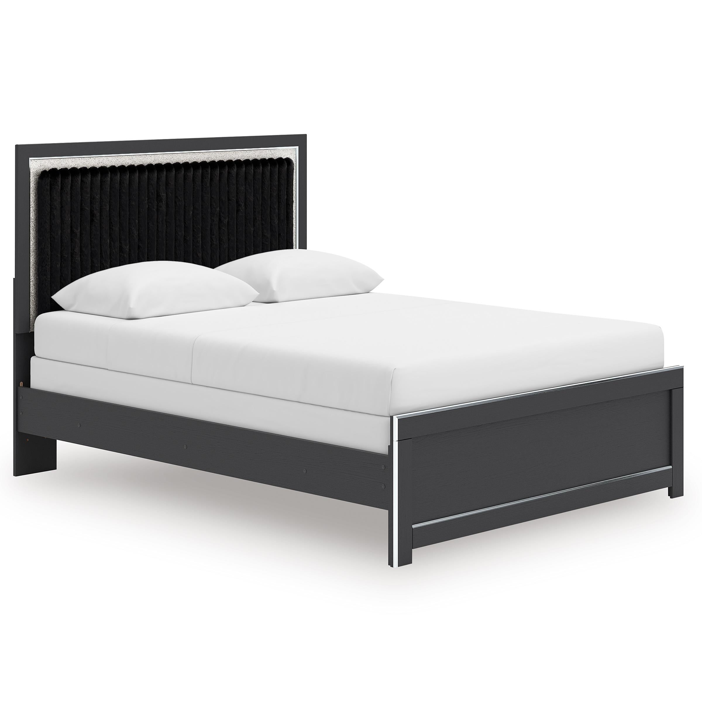  Size_Queen --  Signature Design by Ashley Zuraleus Upholstered Panel Bed IMAGE 1