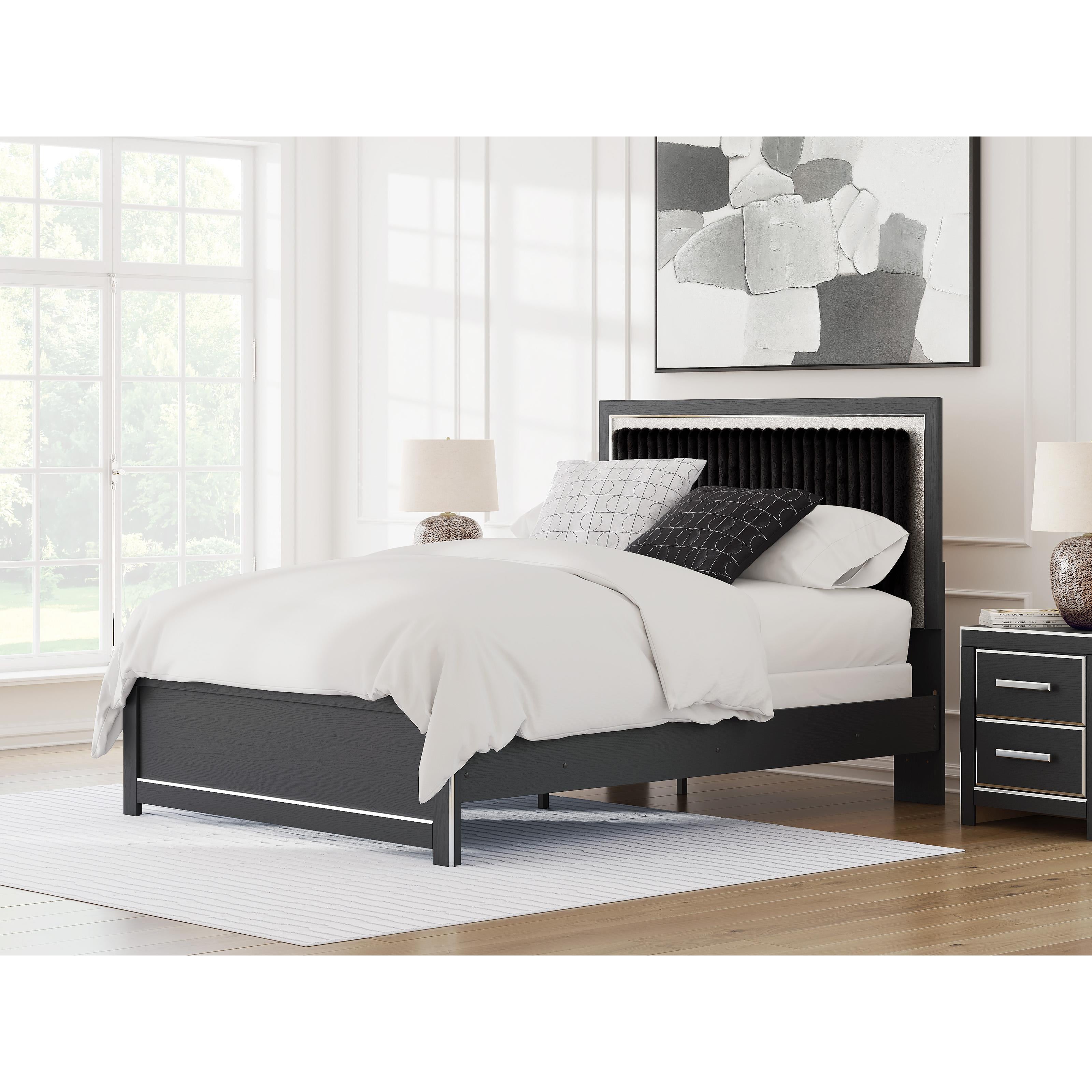  Size_Queen --  Signature Design by Ashley Zuraleus Upholstered Panel Bed IMAGE 6