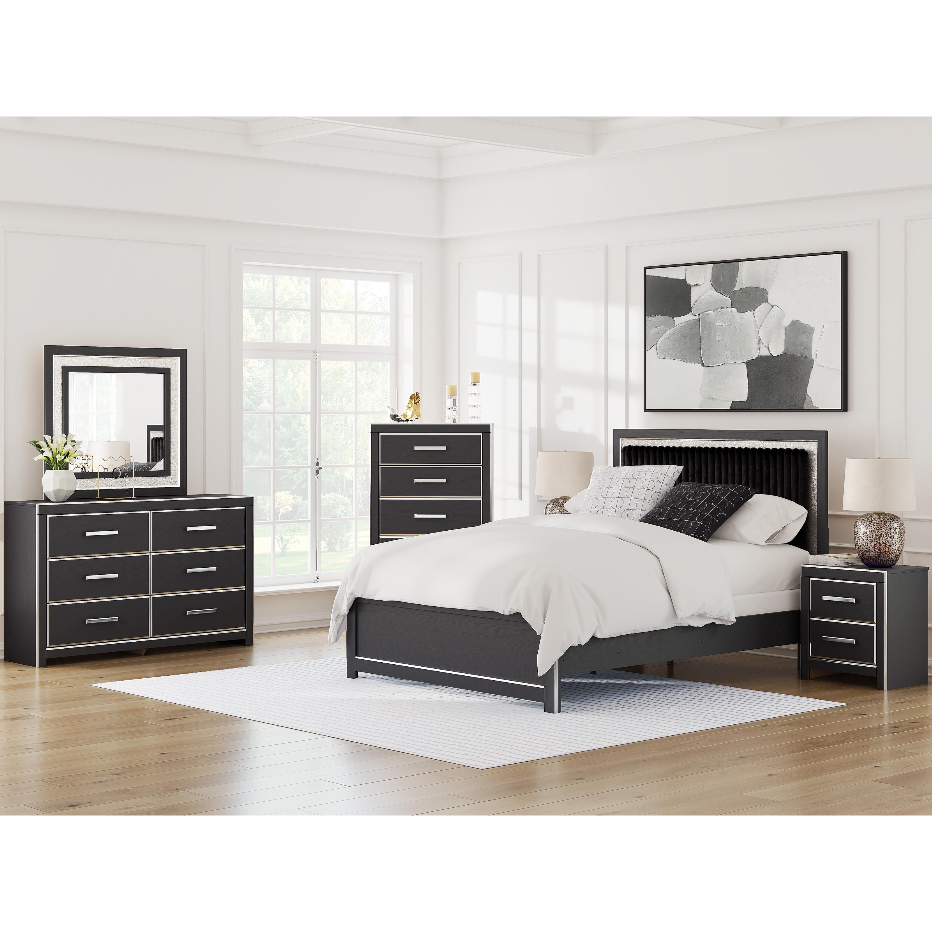  Size_Queen --  Signature Design by Ashley Zuraleus Upholstered Panel Bed IMAGE 8
