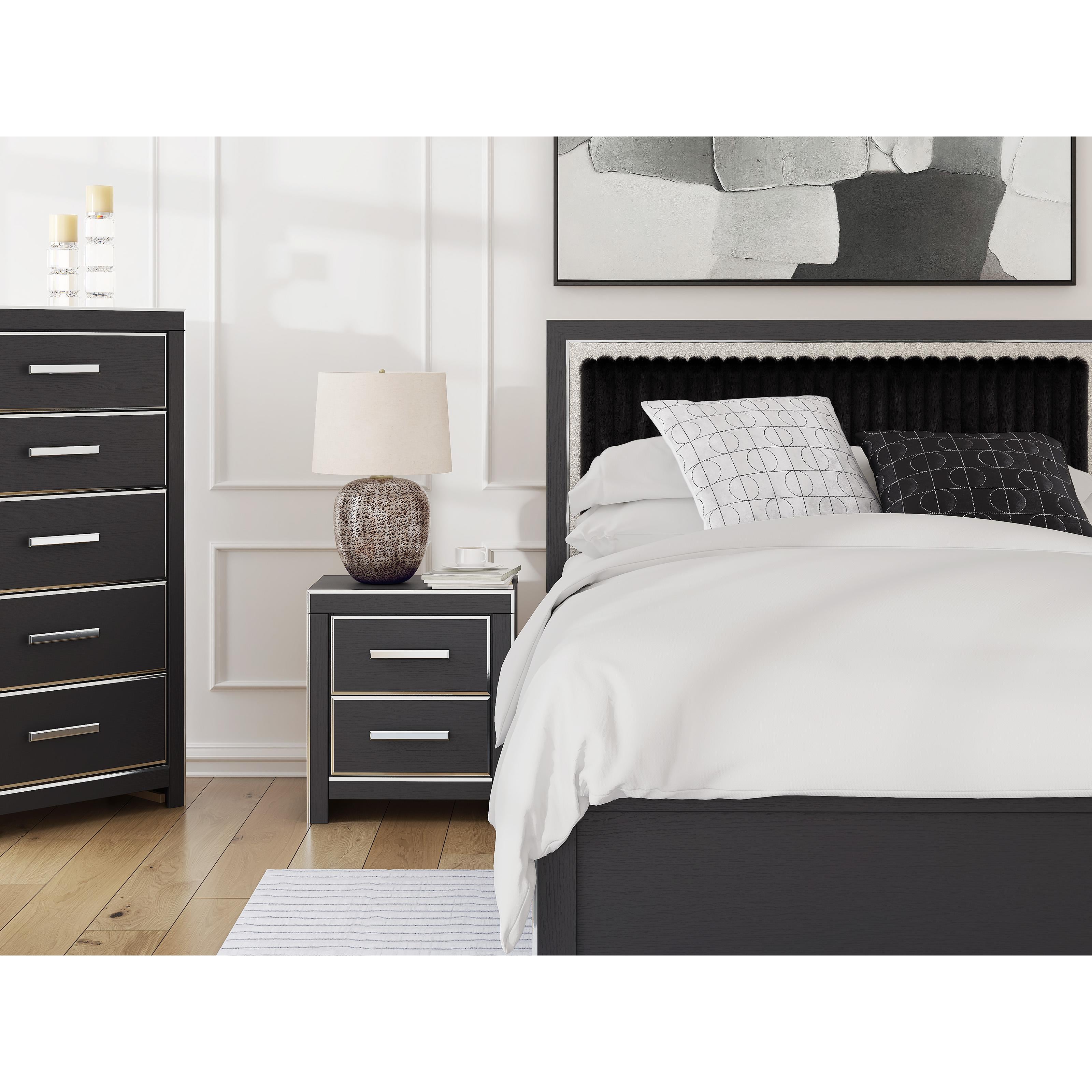  Size_Queen --  Signature Design by Ashley Zuraleus Upholstered Panel Bed IMAGE 9