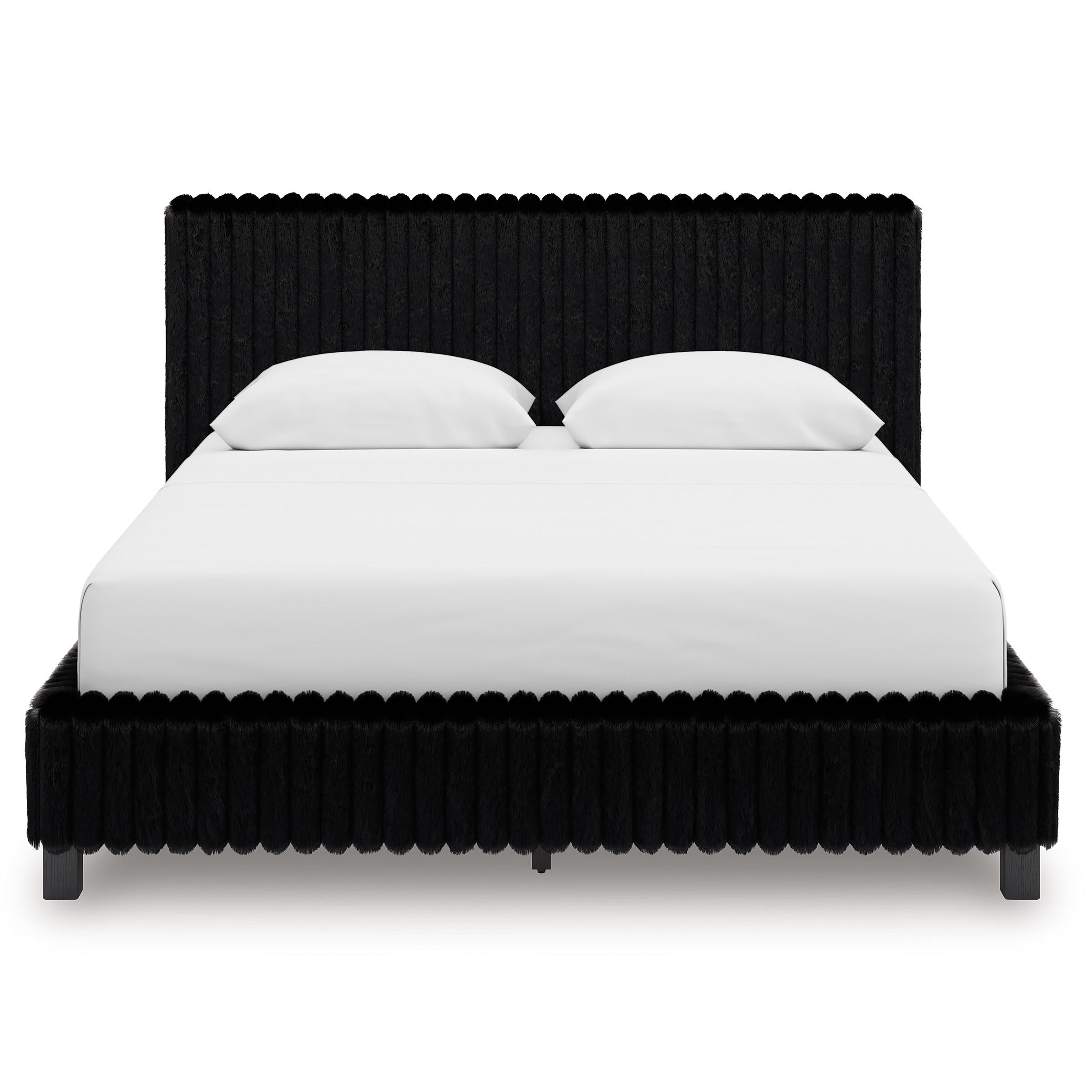  Size_Queen --  Signature Design by Ashley Zuraleus Upholstered Platform Bed IMAGE 2
