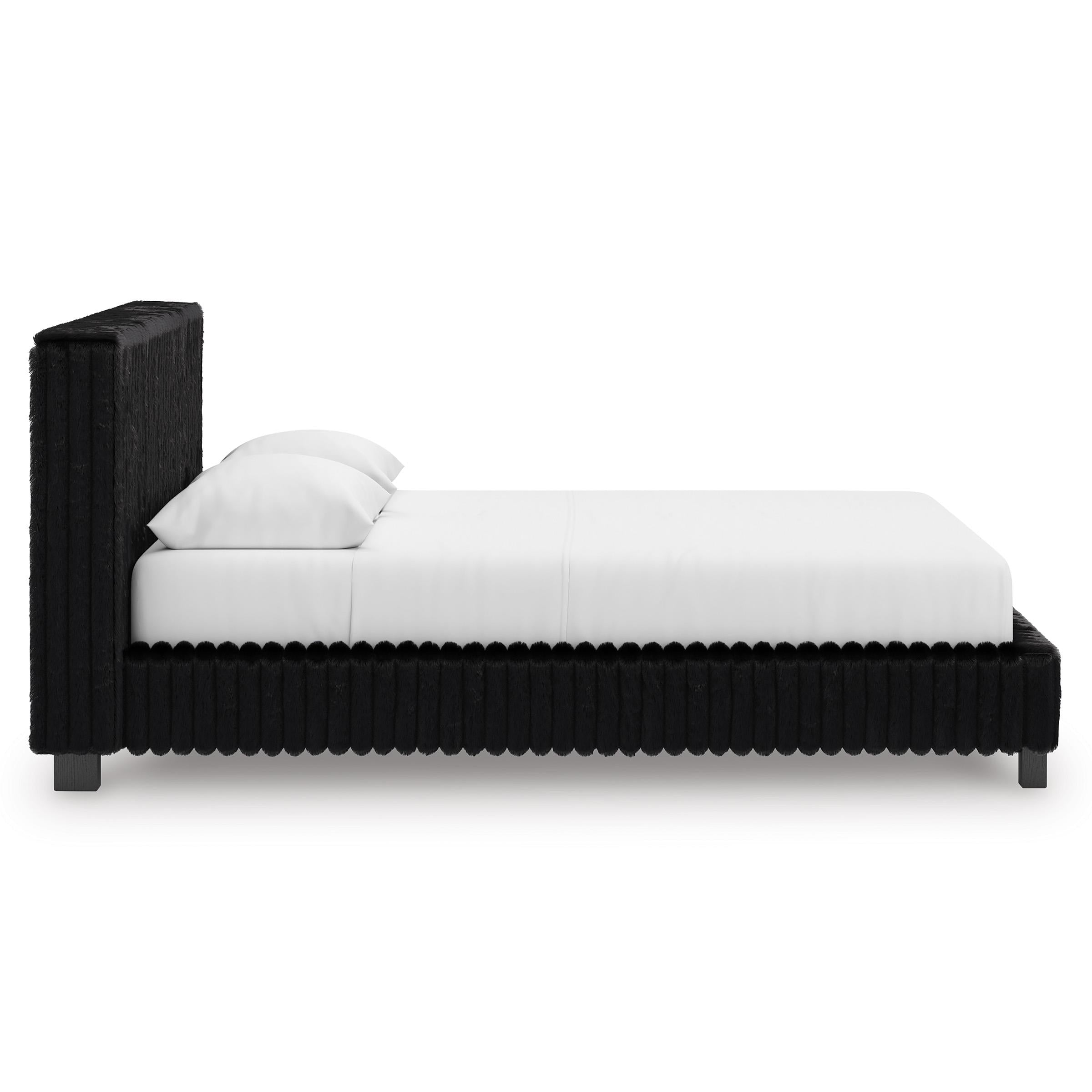  Size_Queen --  Signature Design by Ashley Zuraleus Upholstered Platform Bed IMAGE 3
