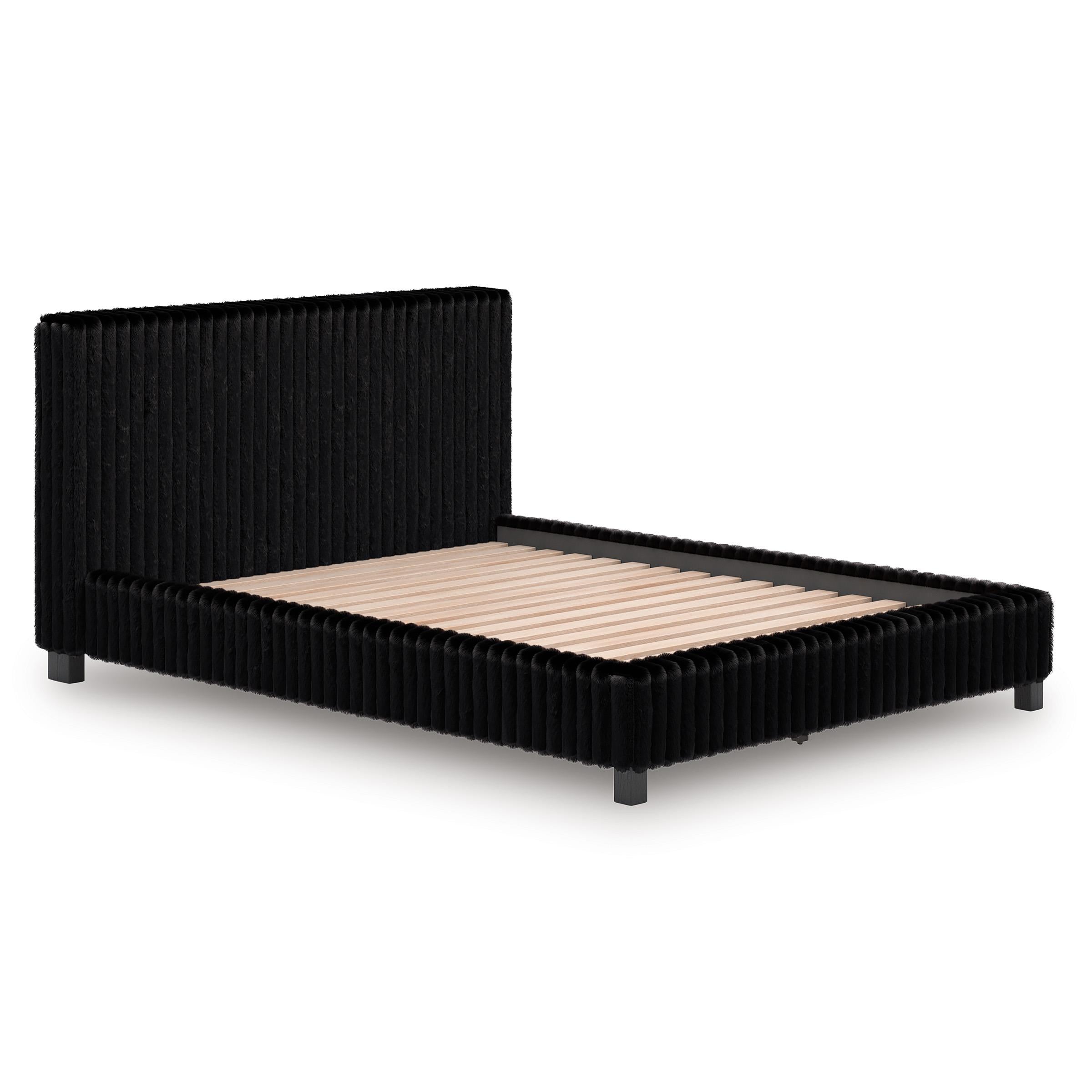  Size_Queen --  Signature Design by Ashley Zuraleus Upholstered Platform Bed IMAGE 5