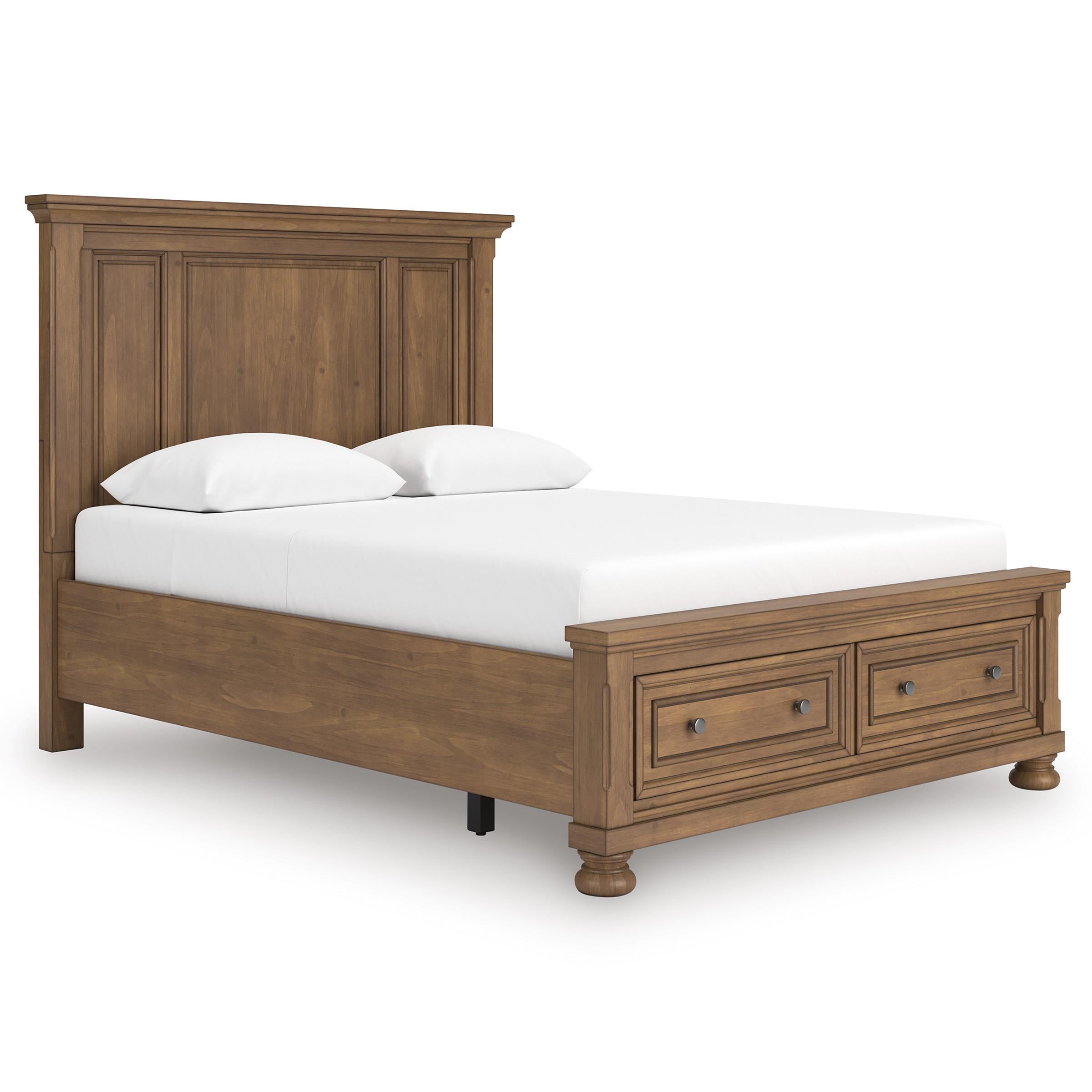  Size_Queen --  Signature Design by Ashley Feddinger Panel Bed with Storage IMAGE 1