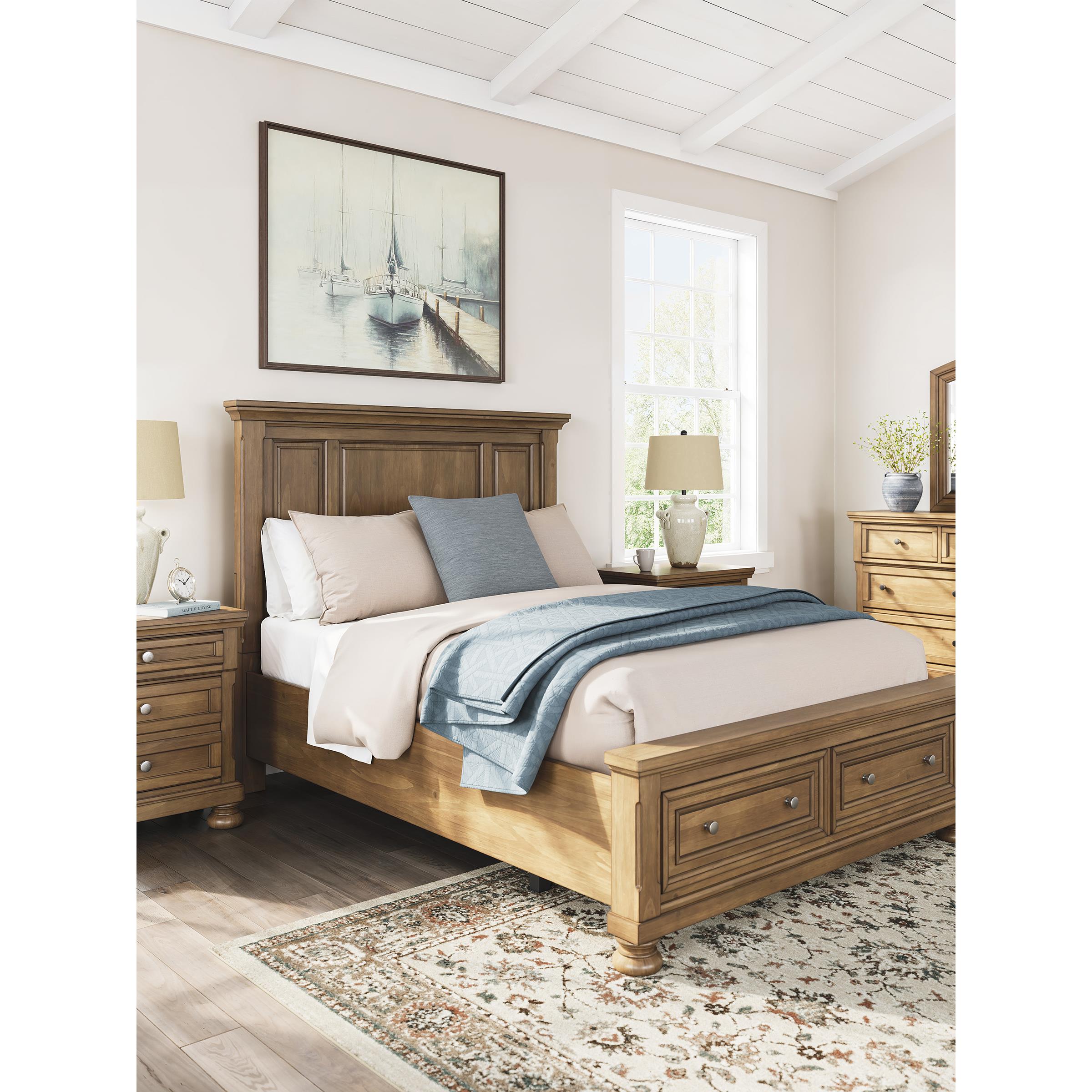  Size_Queen --  Signature Design by Ashley Feddinger Panel Bed with Storage IMAGE 9