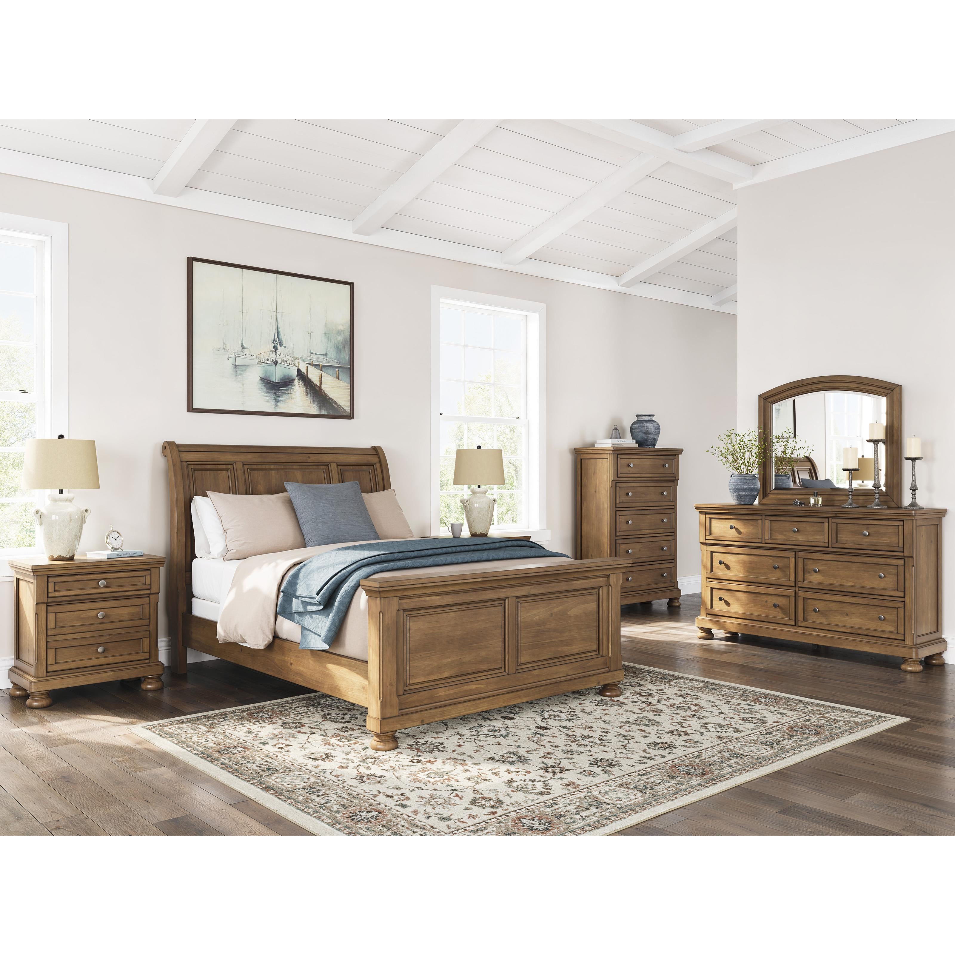  Size_Queen --  Signature Design by Ashley Feddinger Sleigh Bed IMAGE 8