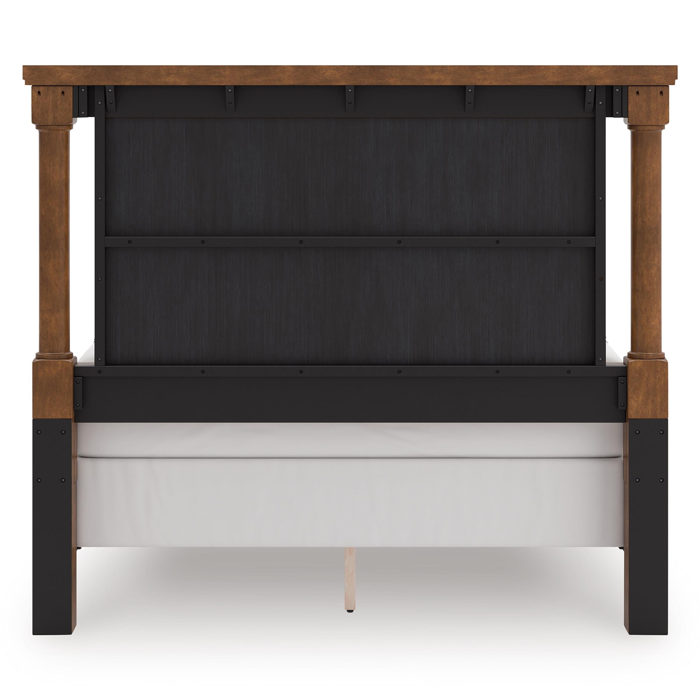  Size_Queen --  Signature Design by Ashley Rowlenstown Poster Bed IMAGE 4