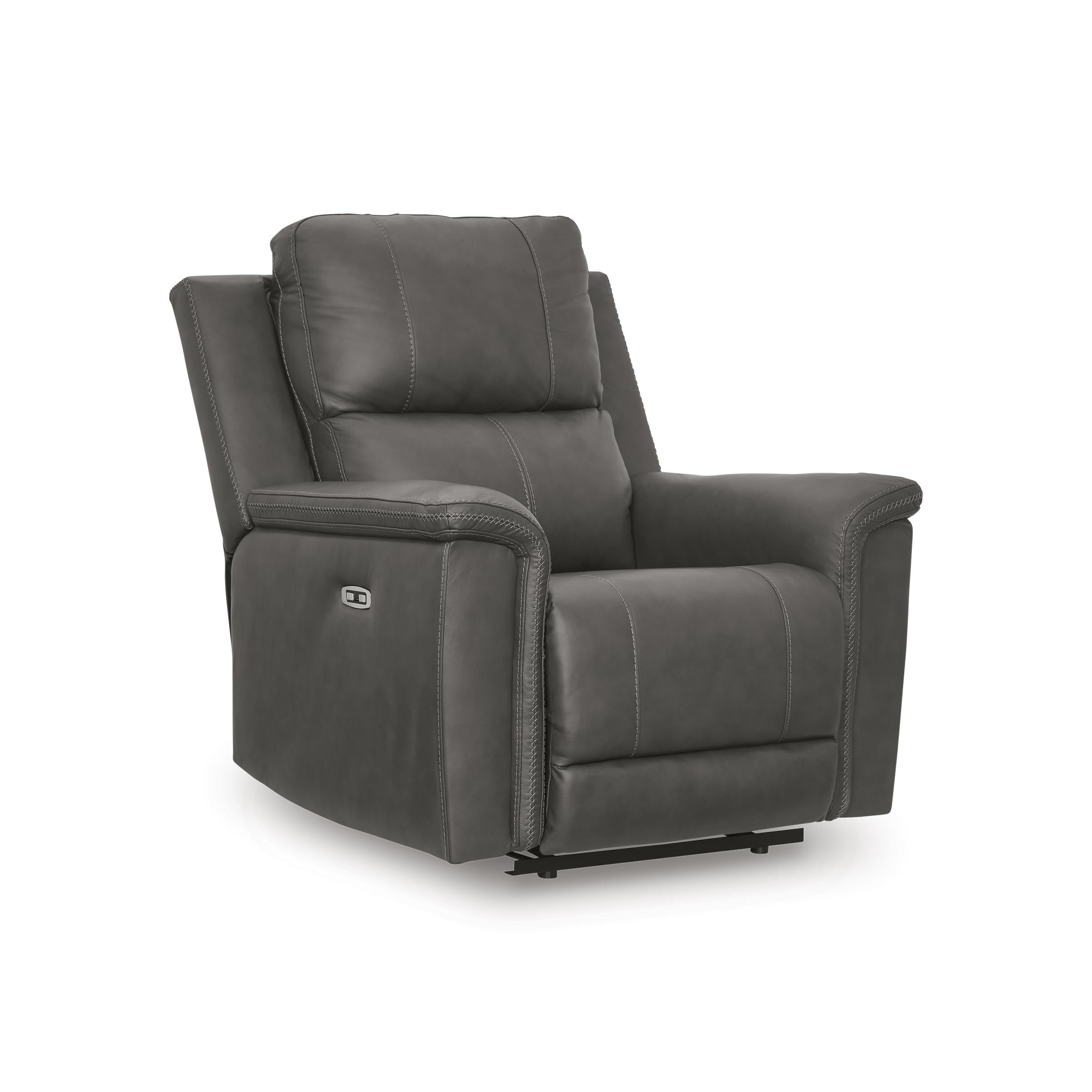  Manufacturer Color_Anchor --  Signature Design by Ashley Bleckley Power Leather Match Recliner IMAGE 1