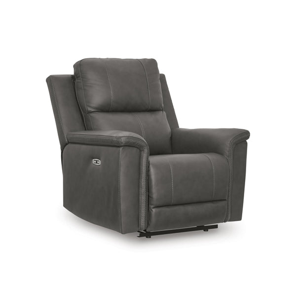Signature Design by Ashley Bleckley Power Leather Match Recliner