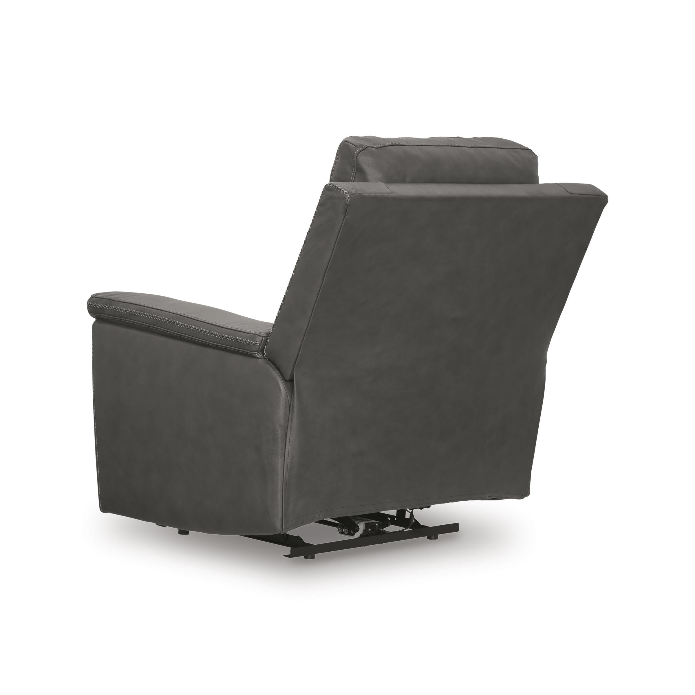  Manufacturer Color_Anchor --  Signature Design by Ashley Bleckley Power Leather Match Recliner IMAGE 5