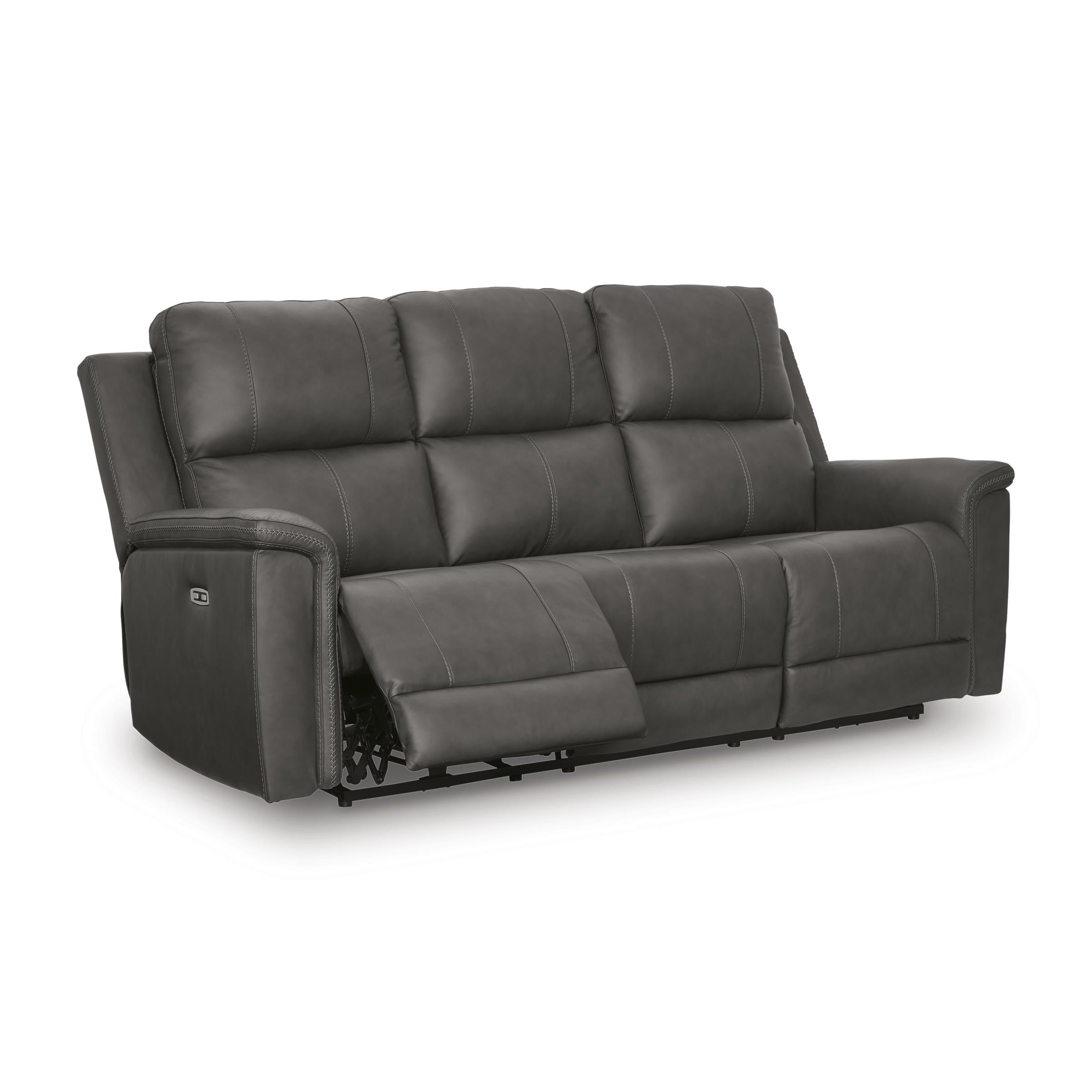  Manufacturer Color_Anchor --  Signature Design by Ashley Bleckley Power Reclining Leather Match Sofa IMAGE 1